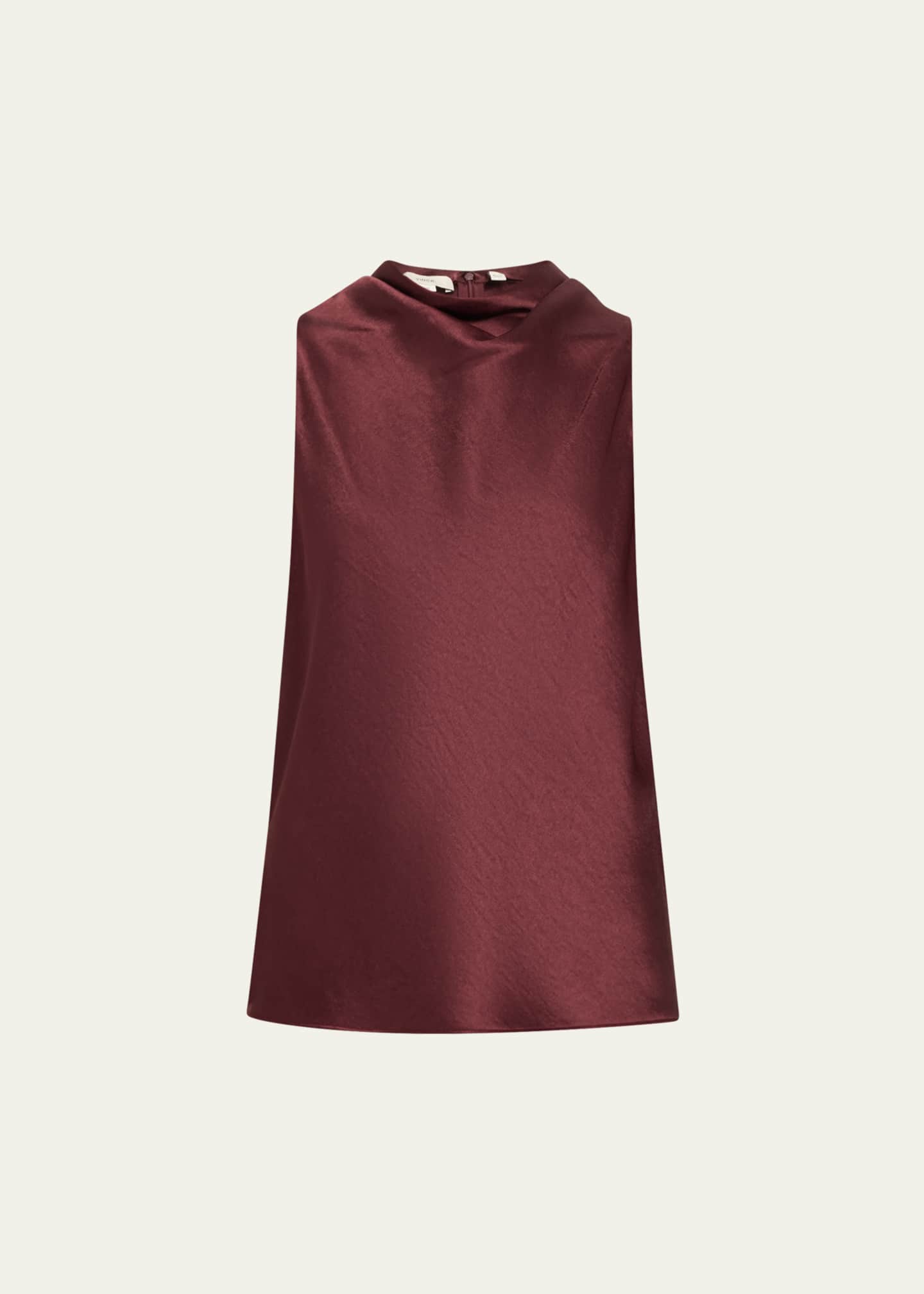 Vince Cowl Neck Bias Satin Top Black Size S Shopbop