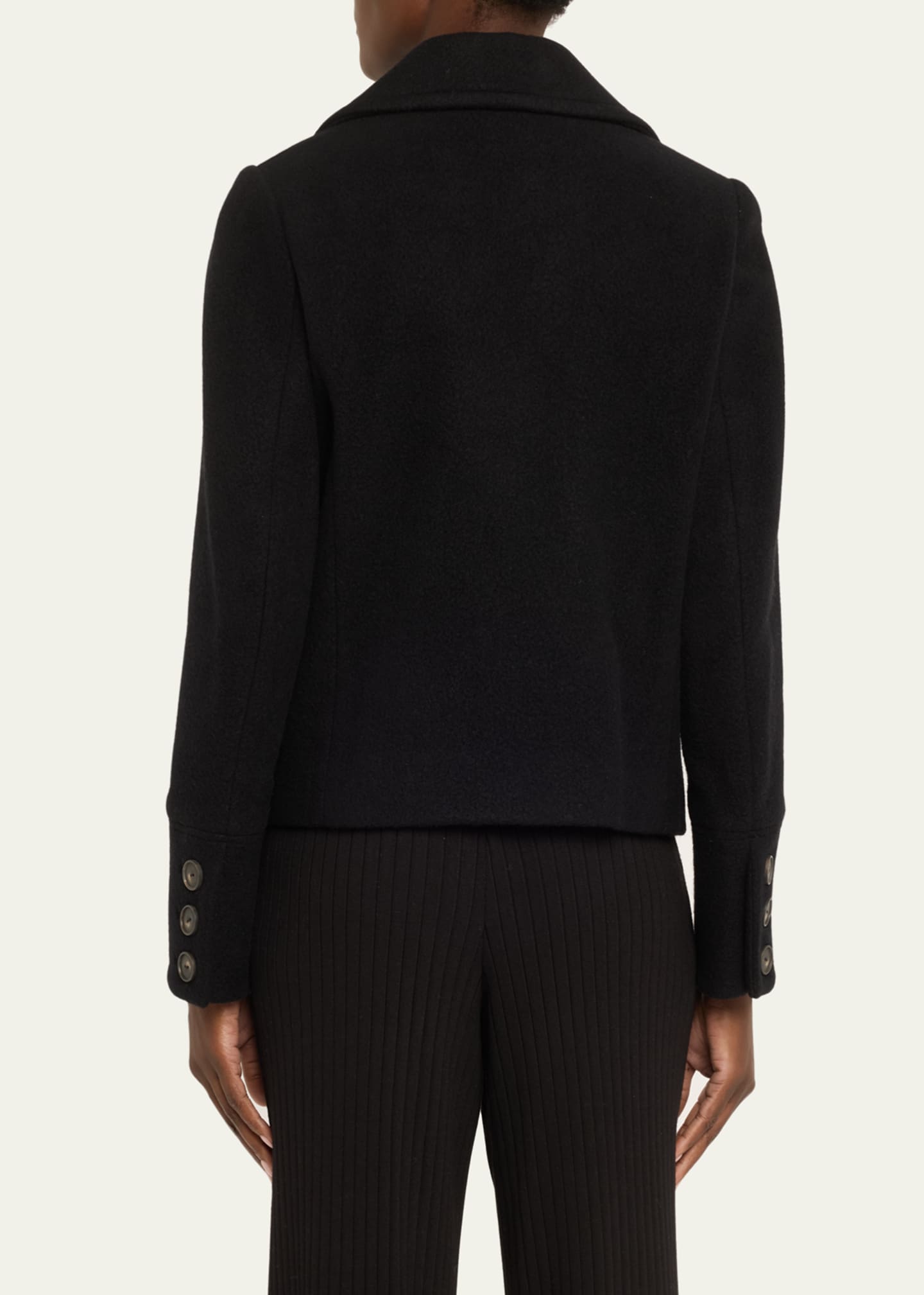 Vince Cropped Wool Peacoat Image 3 of 5