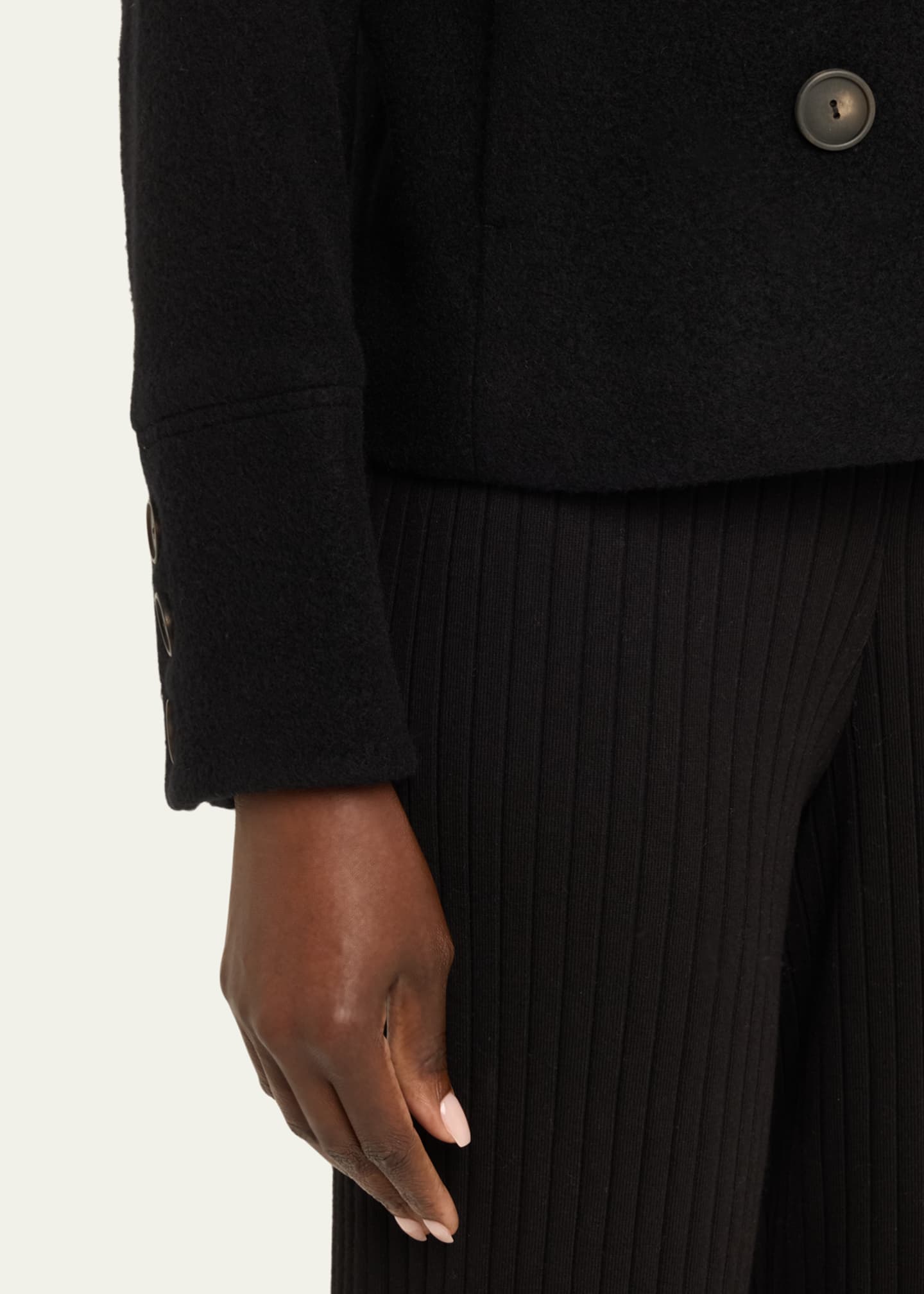 Vince Cropped Wool Peacoat Image 5 of 5