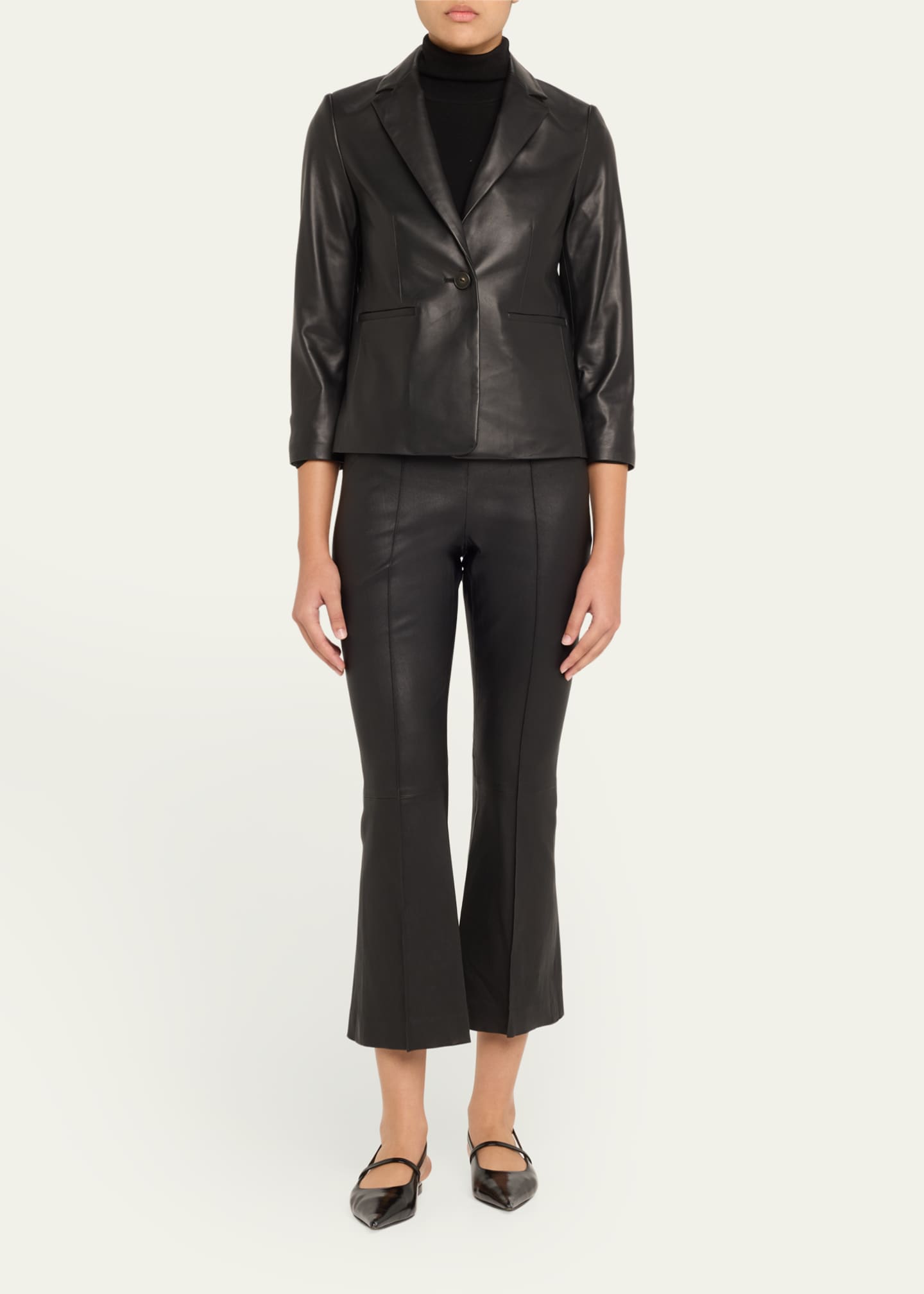 Vince Shrunken Leather Blazer Image 2 of 5