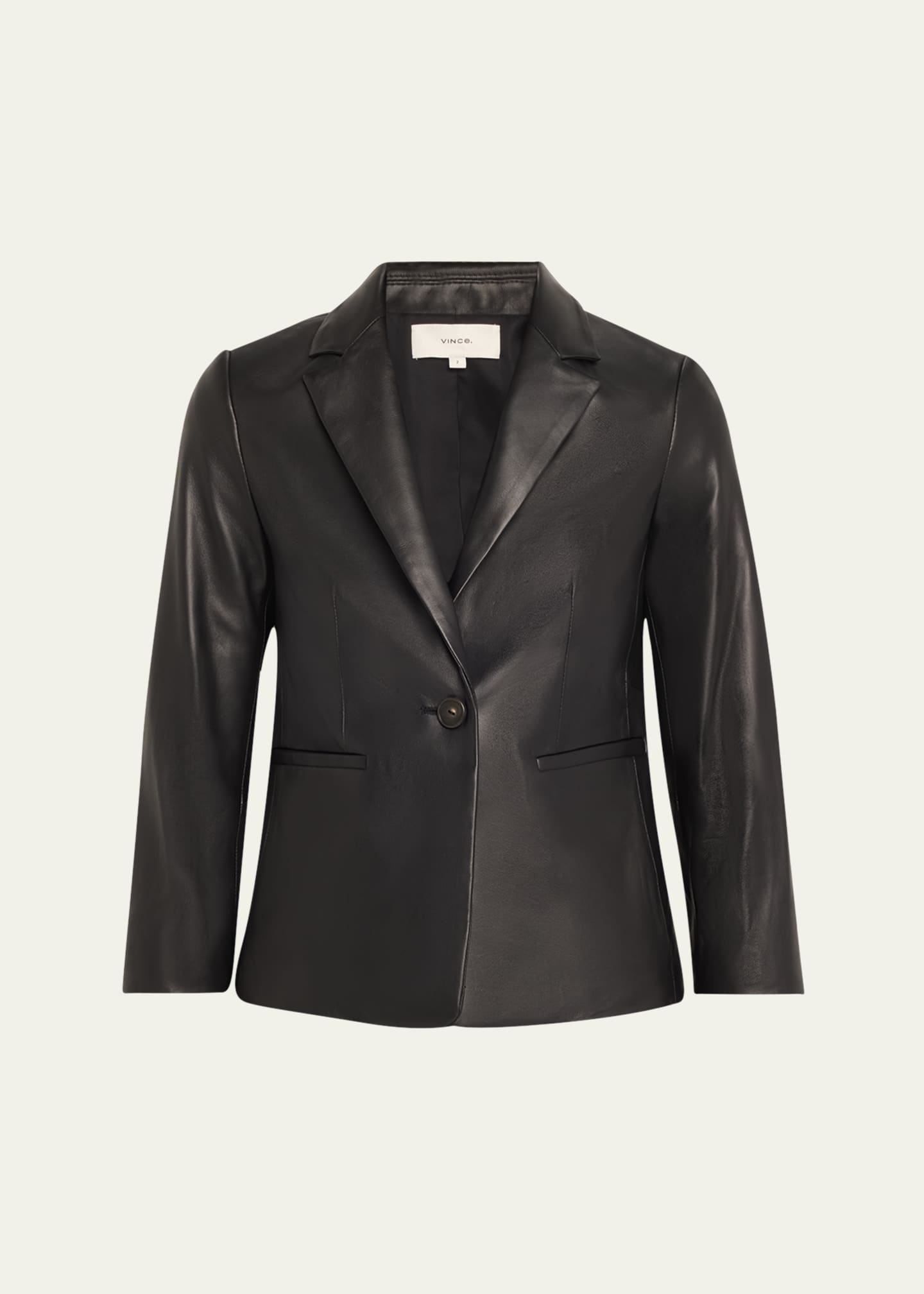 Vince Shrunken Leather Blazer Image 1 of 5