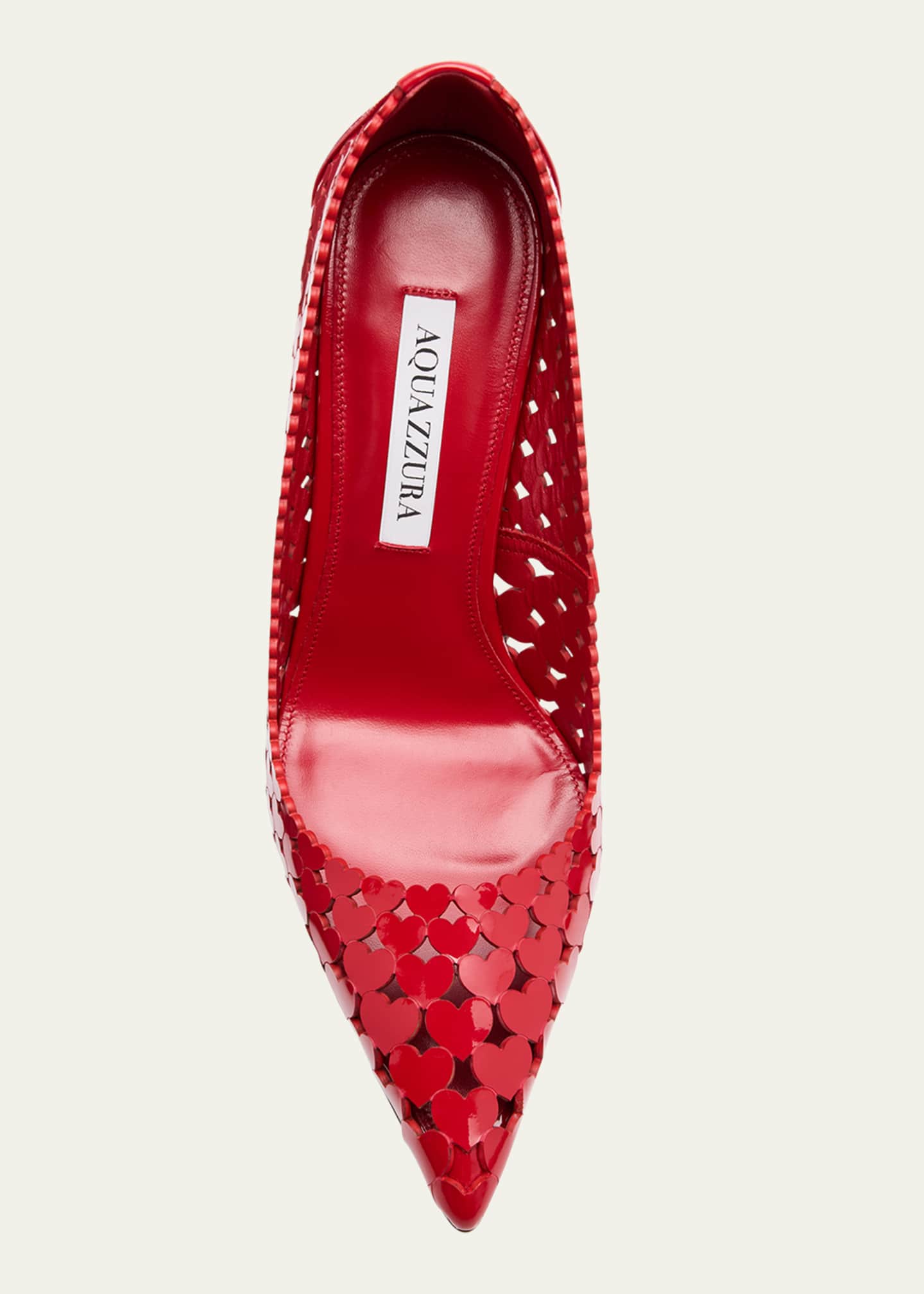 Aquazzura Amourose Patent Heart Stiletto Pumps Image 4 of 4