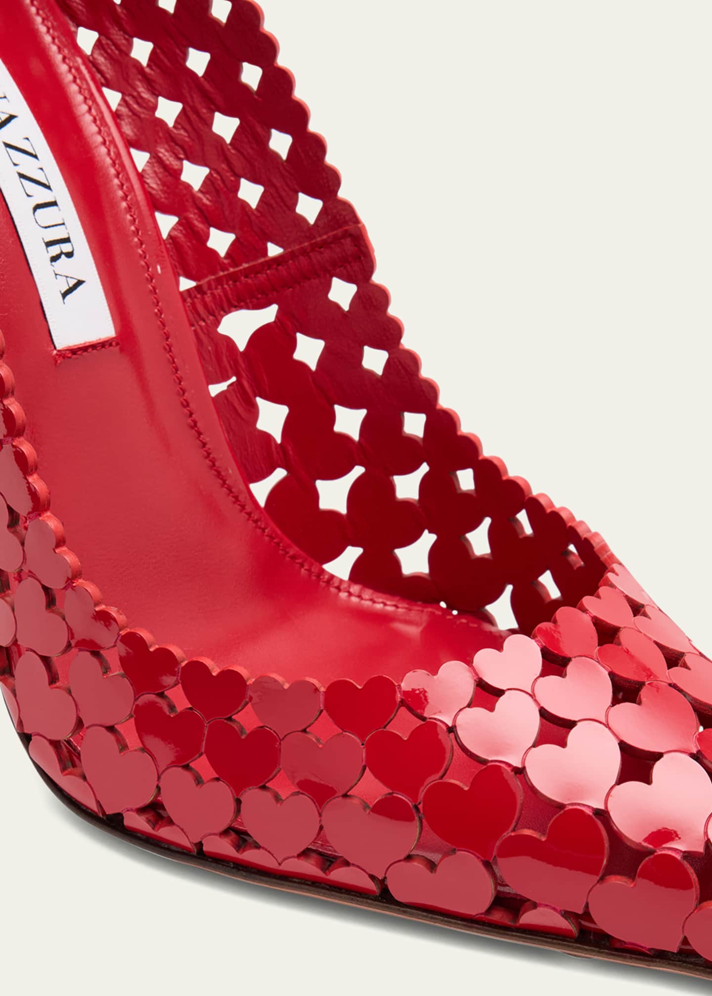 Aquazzura Amourose Patent Heart Stiletto Pumps Image 3 of 4