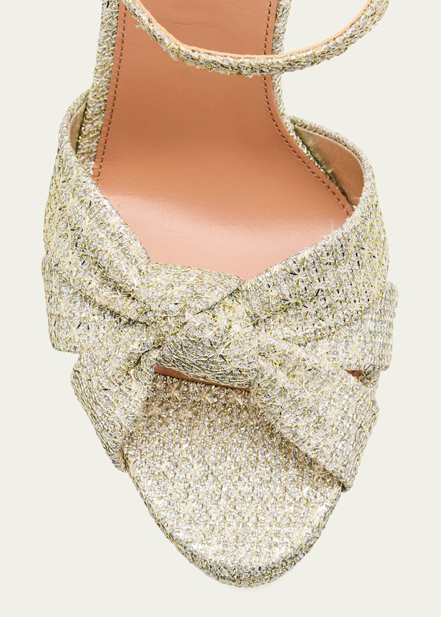 Aquazzura Honeycomb Nina Knot Platform Sandals Image 6 of 6