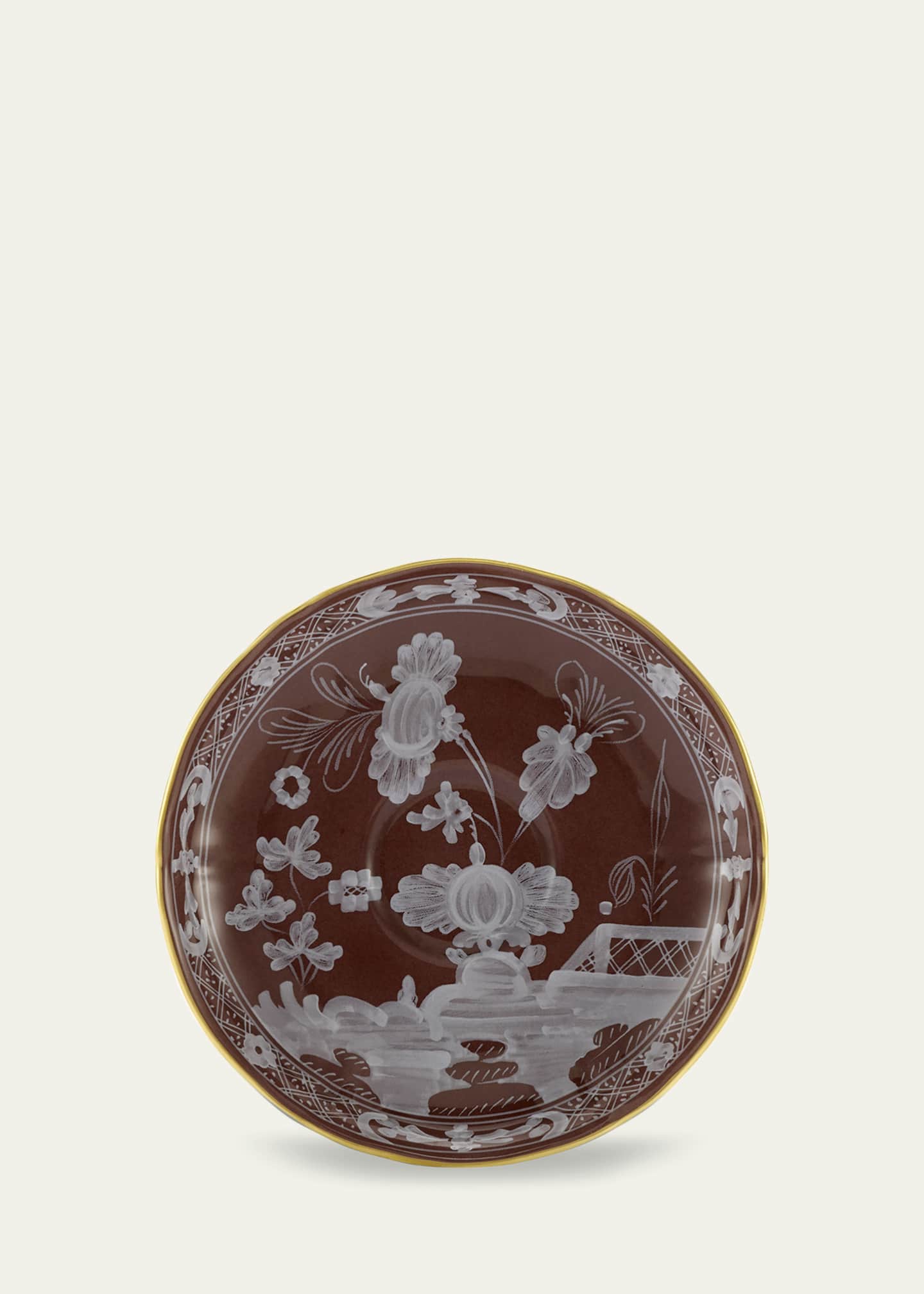 GINORI 1735 Oriente Italiano Coffee Saucer, Castagna Image 4 of 4