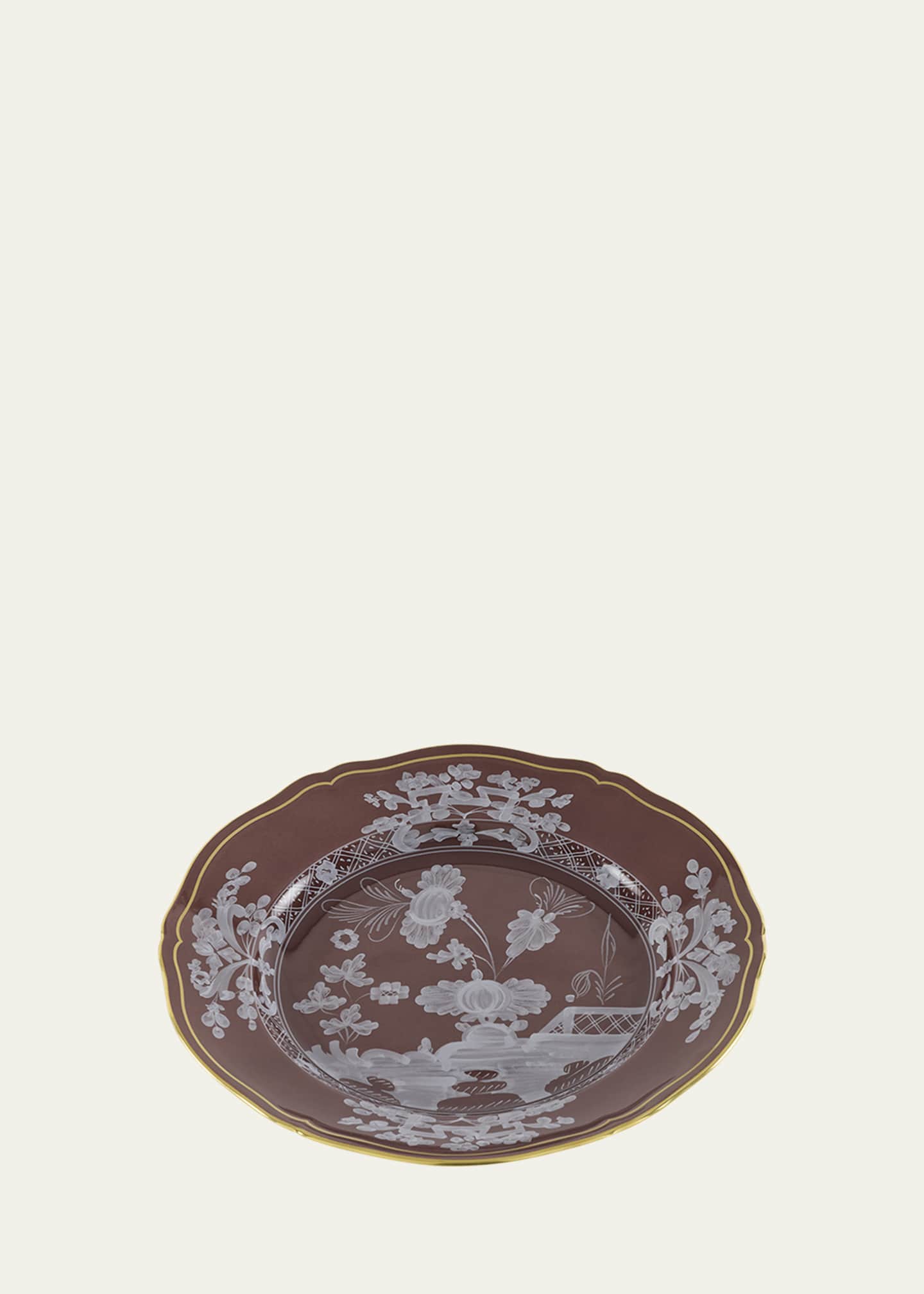 GINORI 1735 Oriente Italiano Castagna Dessert Plate Image 2 of 5