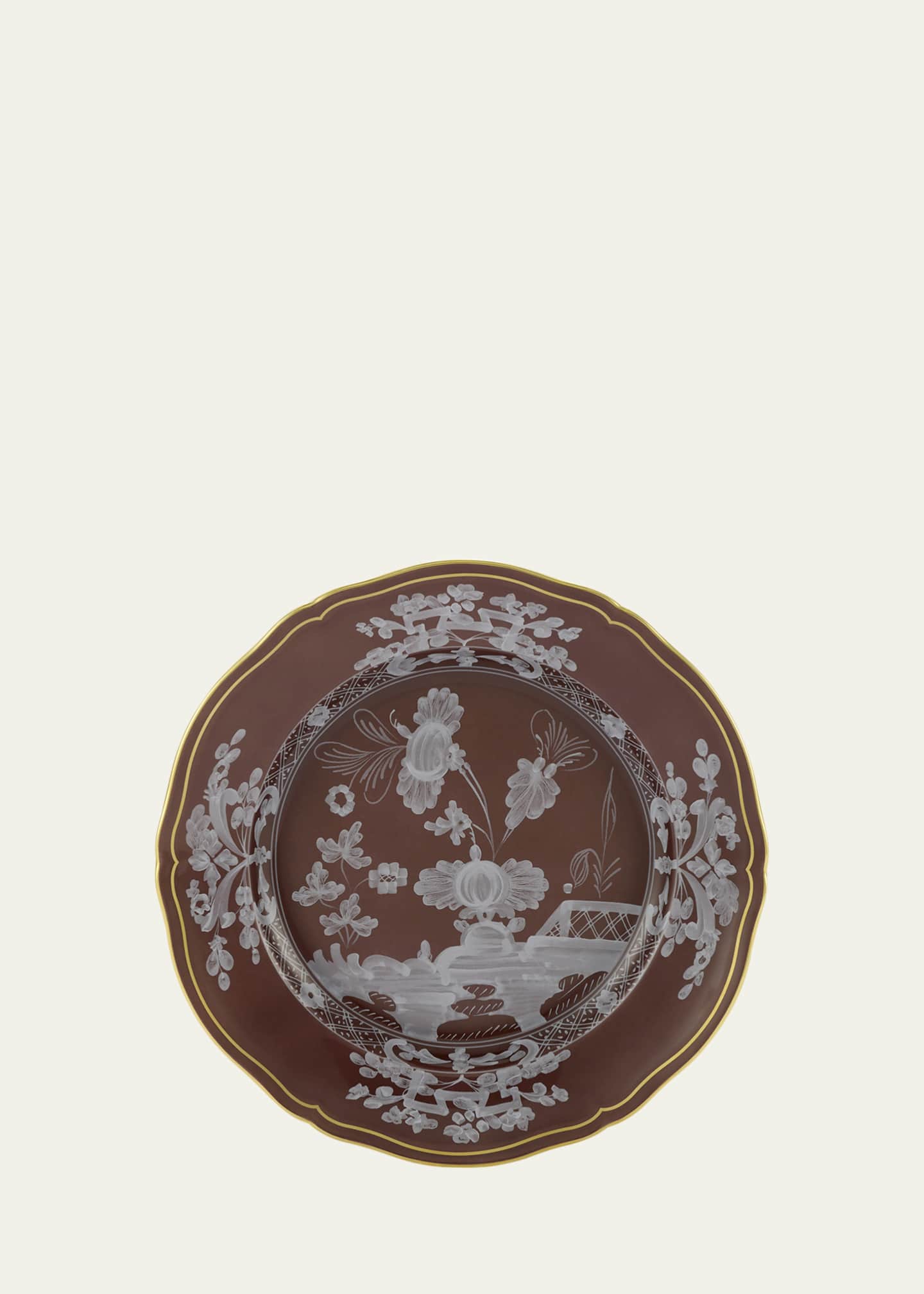 GINORI 1735 Oriente Italiano Castagna Dessert Plate Image 1 of 5