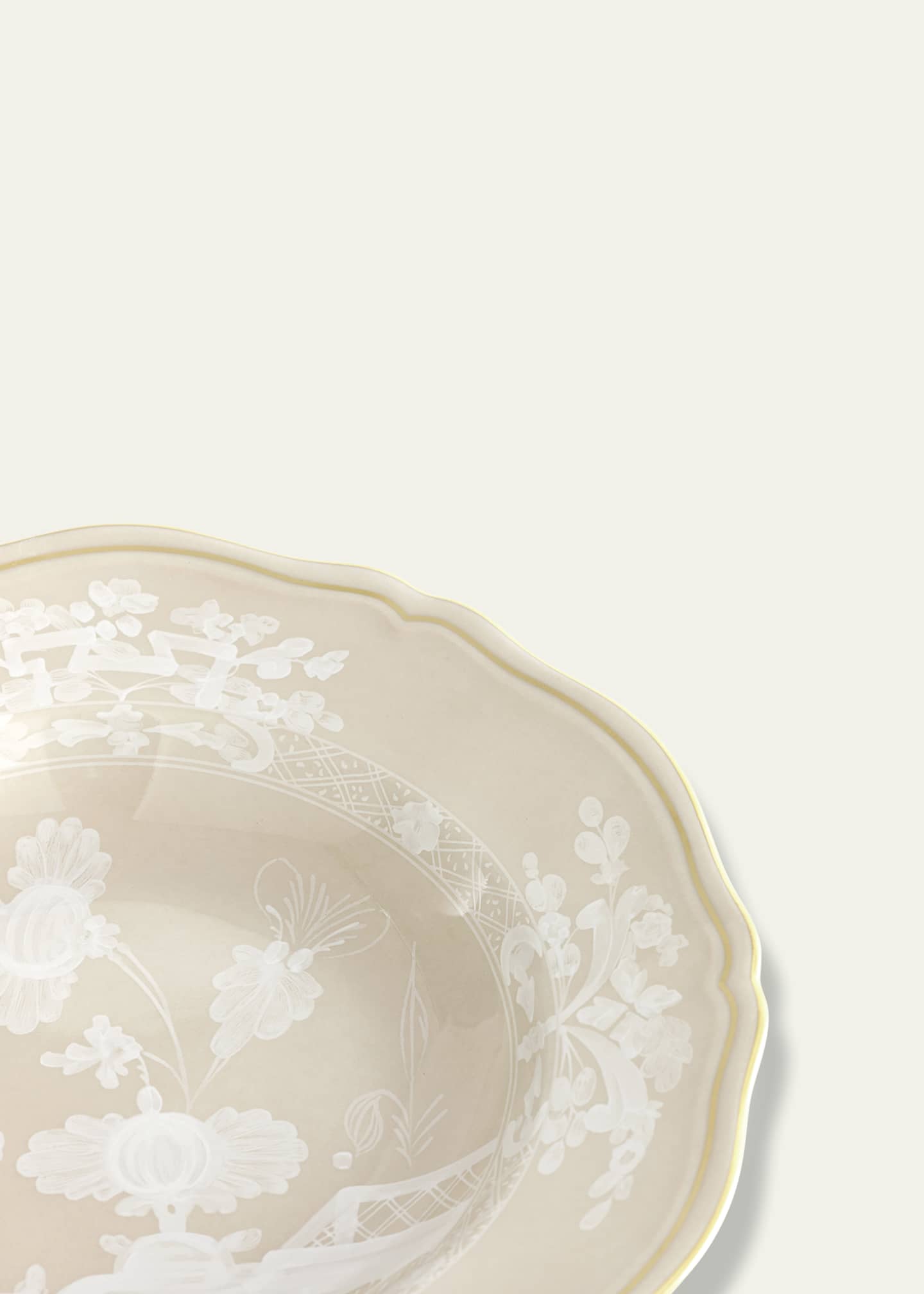 GINORI 1735 Oriente Italiano Soup Plate, Meringa Image 3 of 3