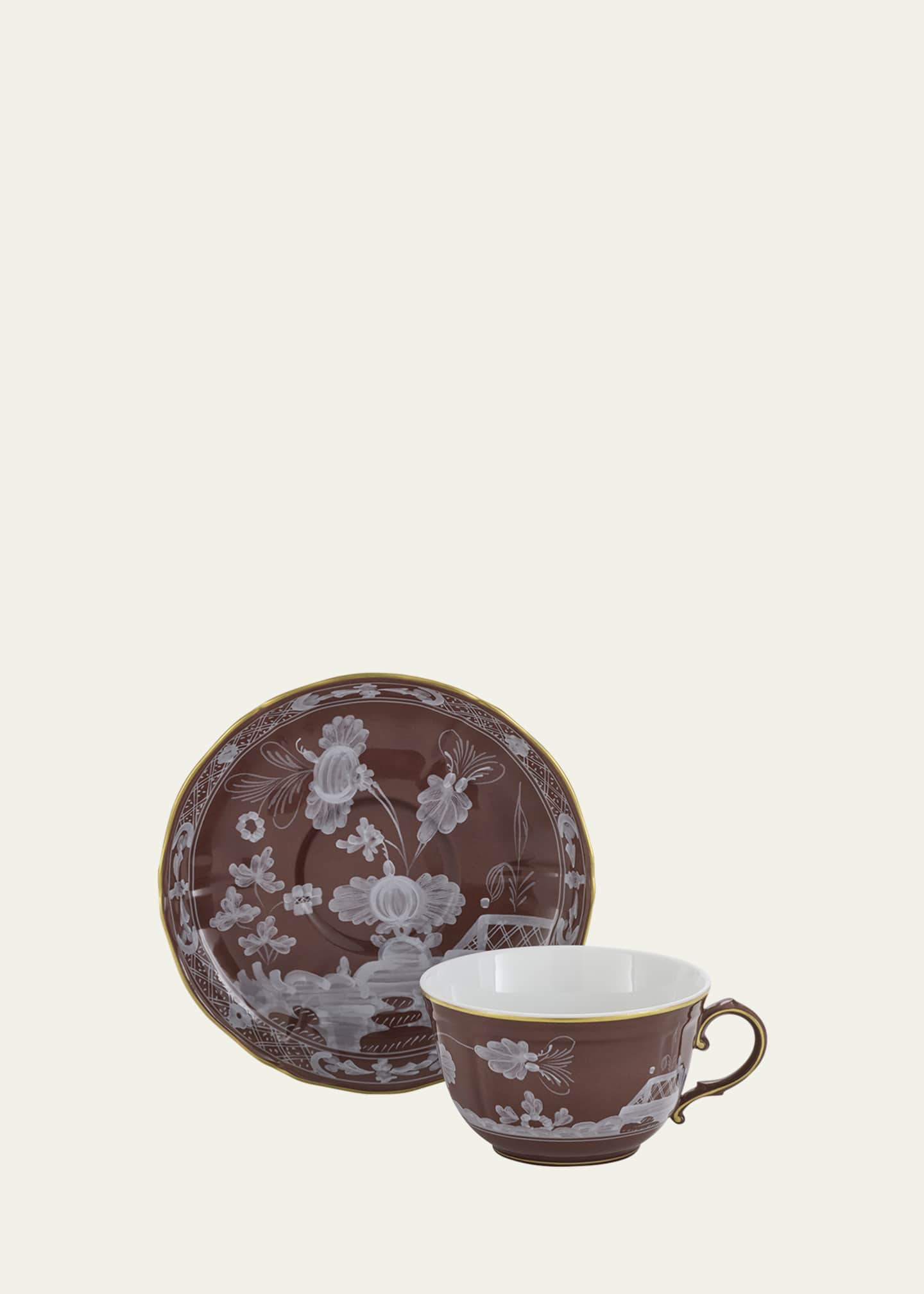 GINORI 1735 Oriente Italiano Castagna Teacup, 7.43 oz. Image 3 of 4