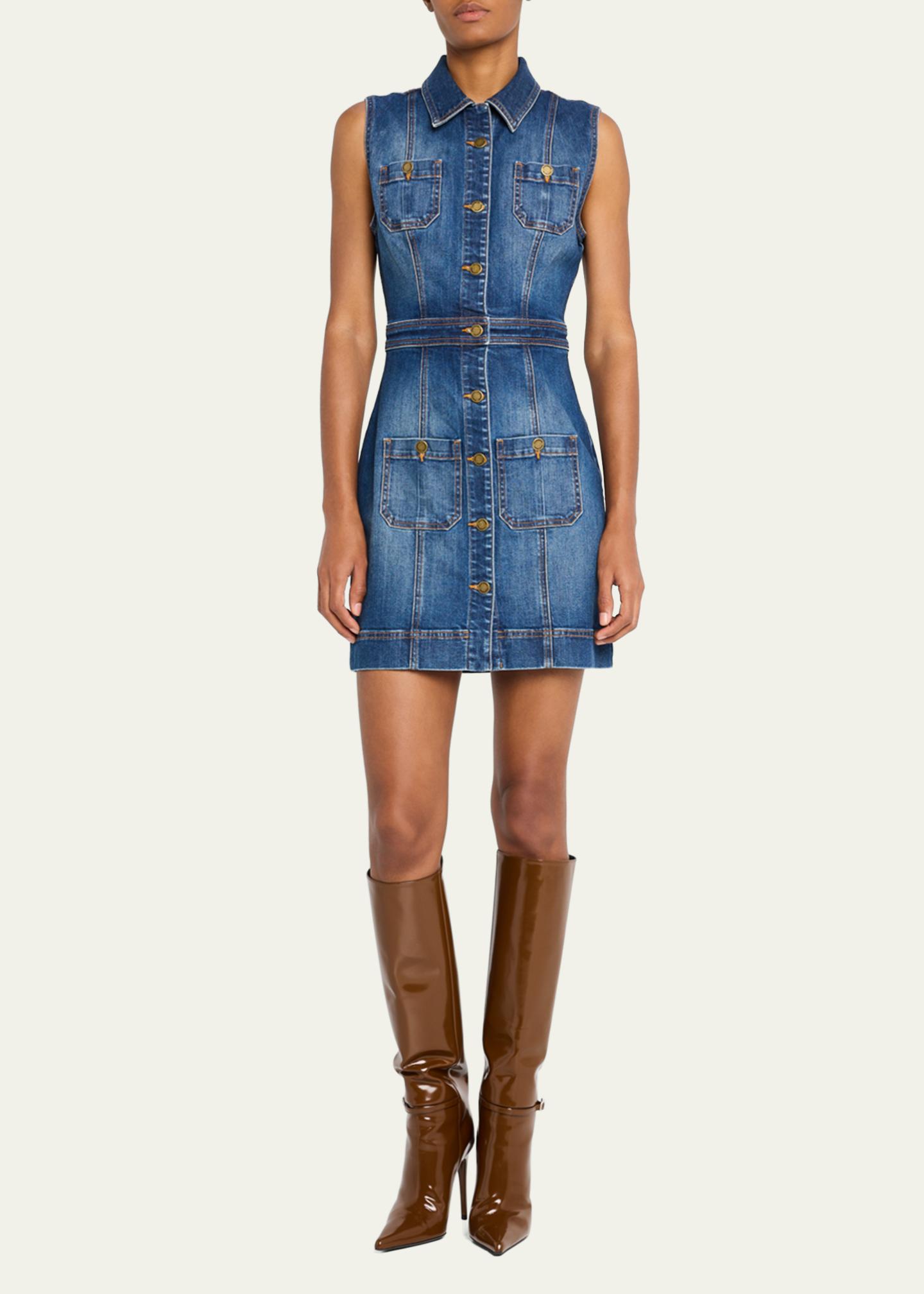 Ramy Brook Katalina Sleeveless Denim Mini Dress - Bergdorf Goodman