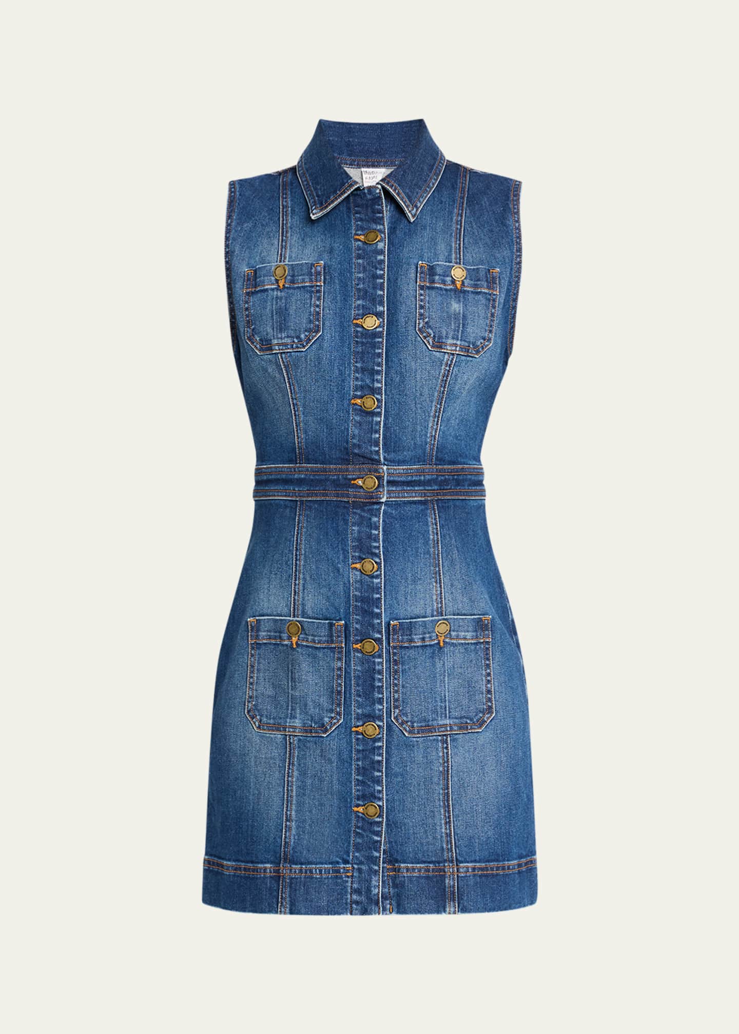 ramy brook denim dress Skylar Short Sleeve Denim Mini Dress in medium wash