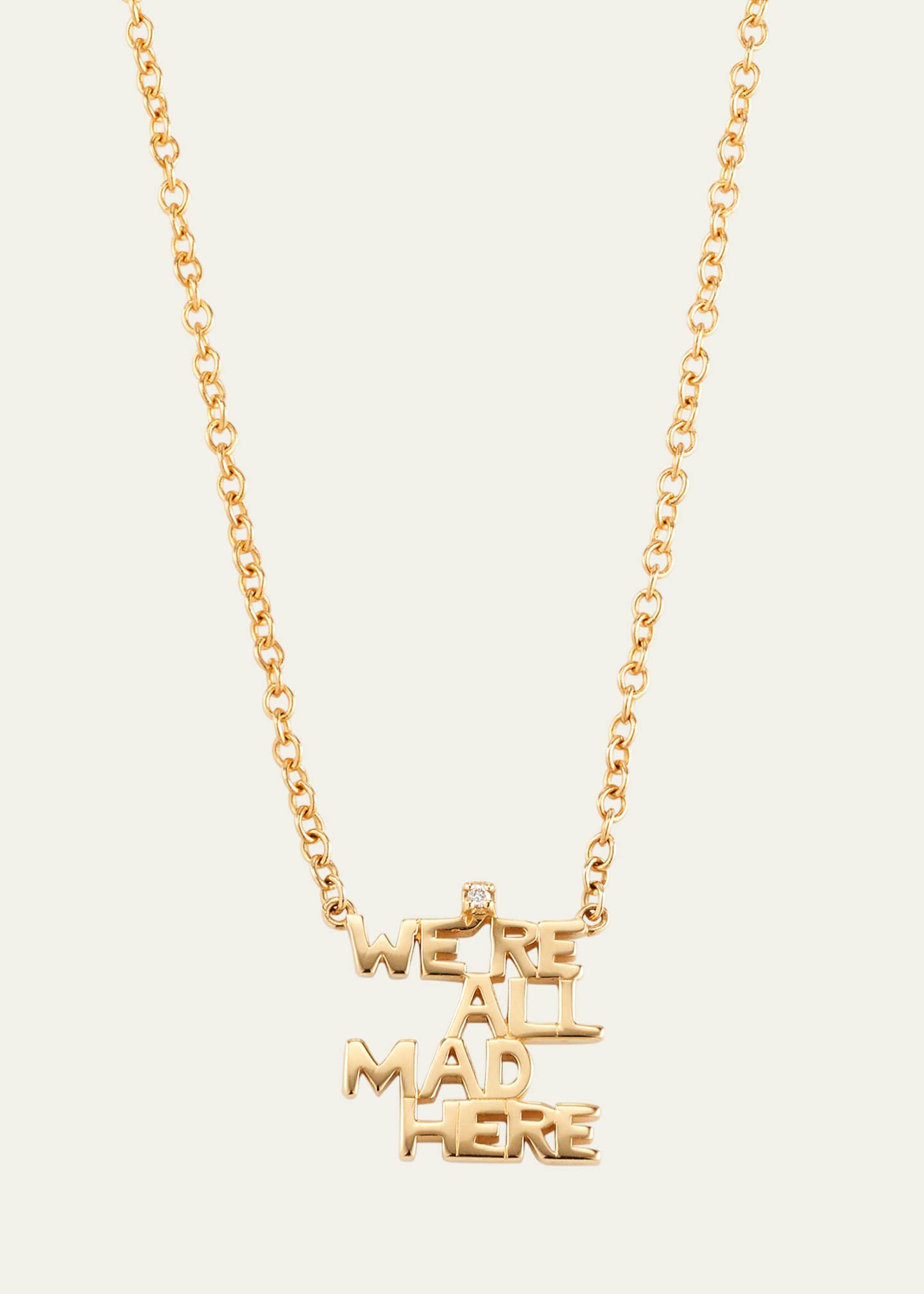 Monica Rich Kosann We're All Mad Here 18K Gold Necklace with Diamond Image 1 of 4