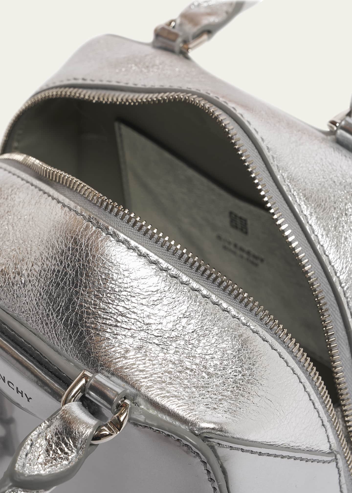 Givenchy Antigona Nano Cube Crossbody Bag in Metallic Leather Image 4 of 5