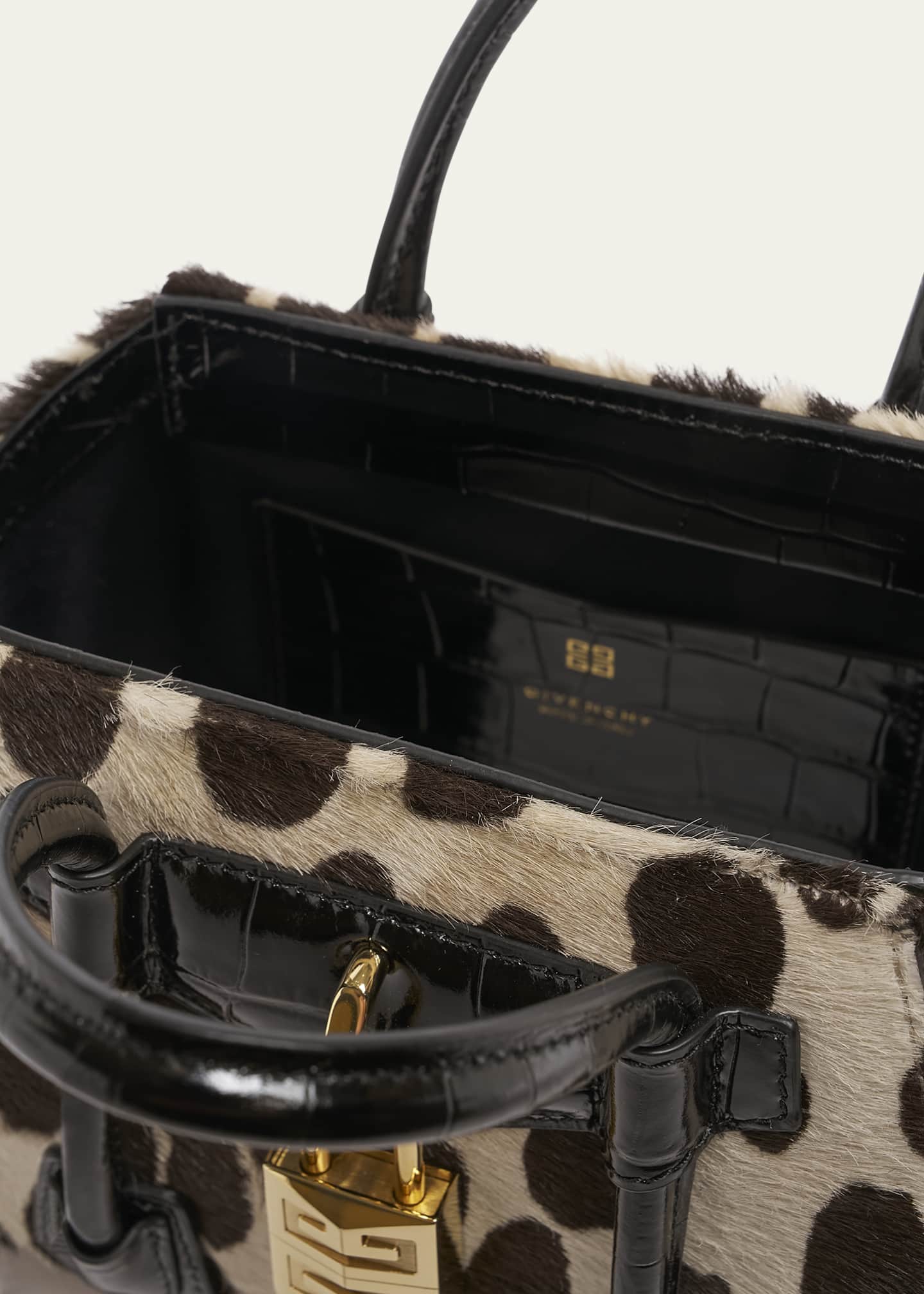 Givenchy Antigona Toy Lock Crossbody Bag in Leopard Calf Hair Image 4 of 6