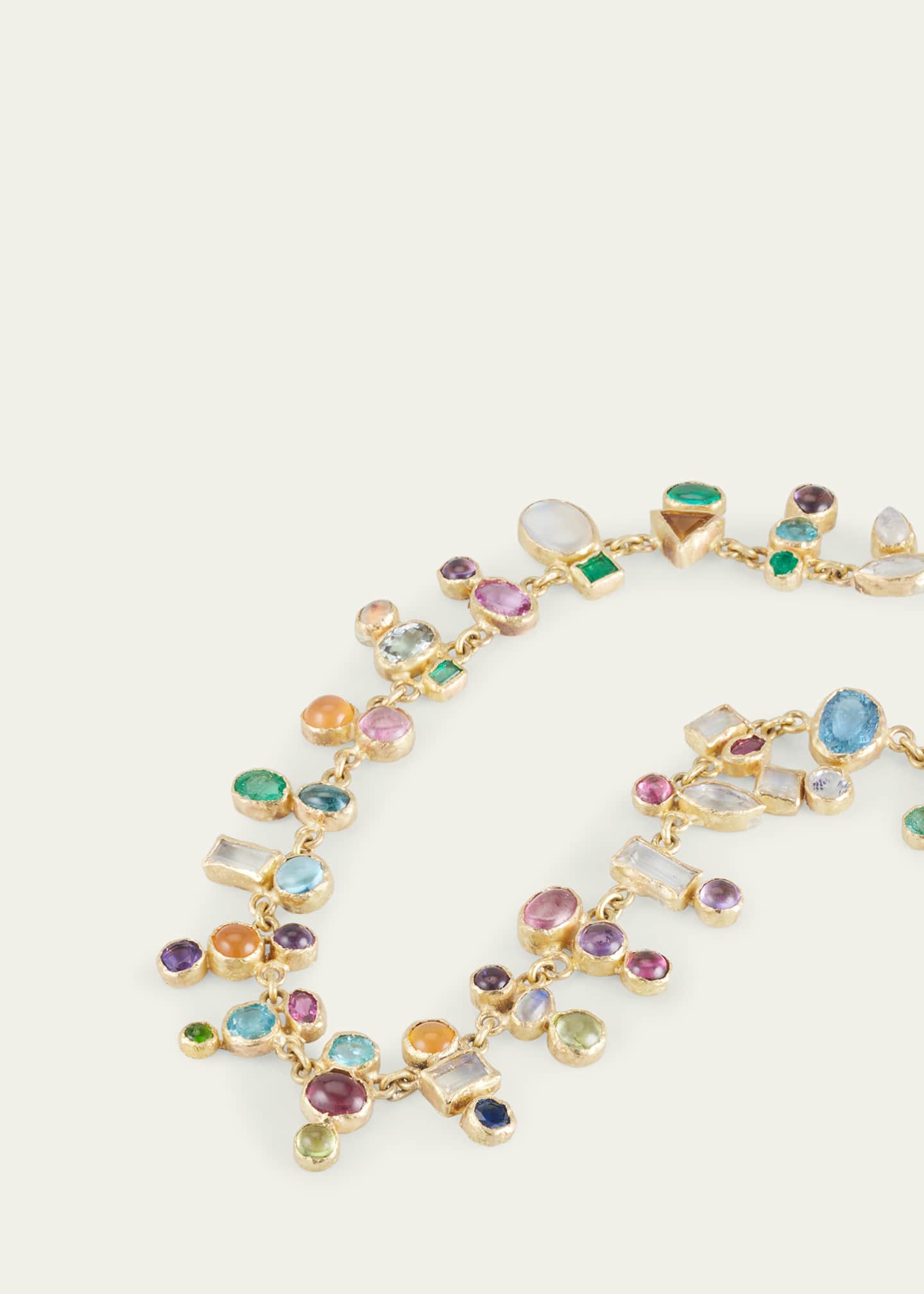 JUDY GEIB 18K Yellow Gold Multi-Gemstone Confetti Necklace Image 3 of 4