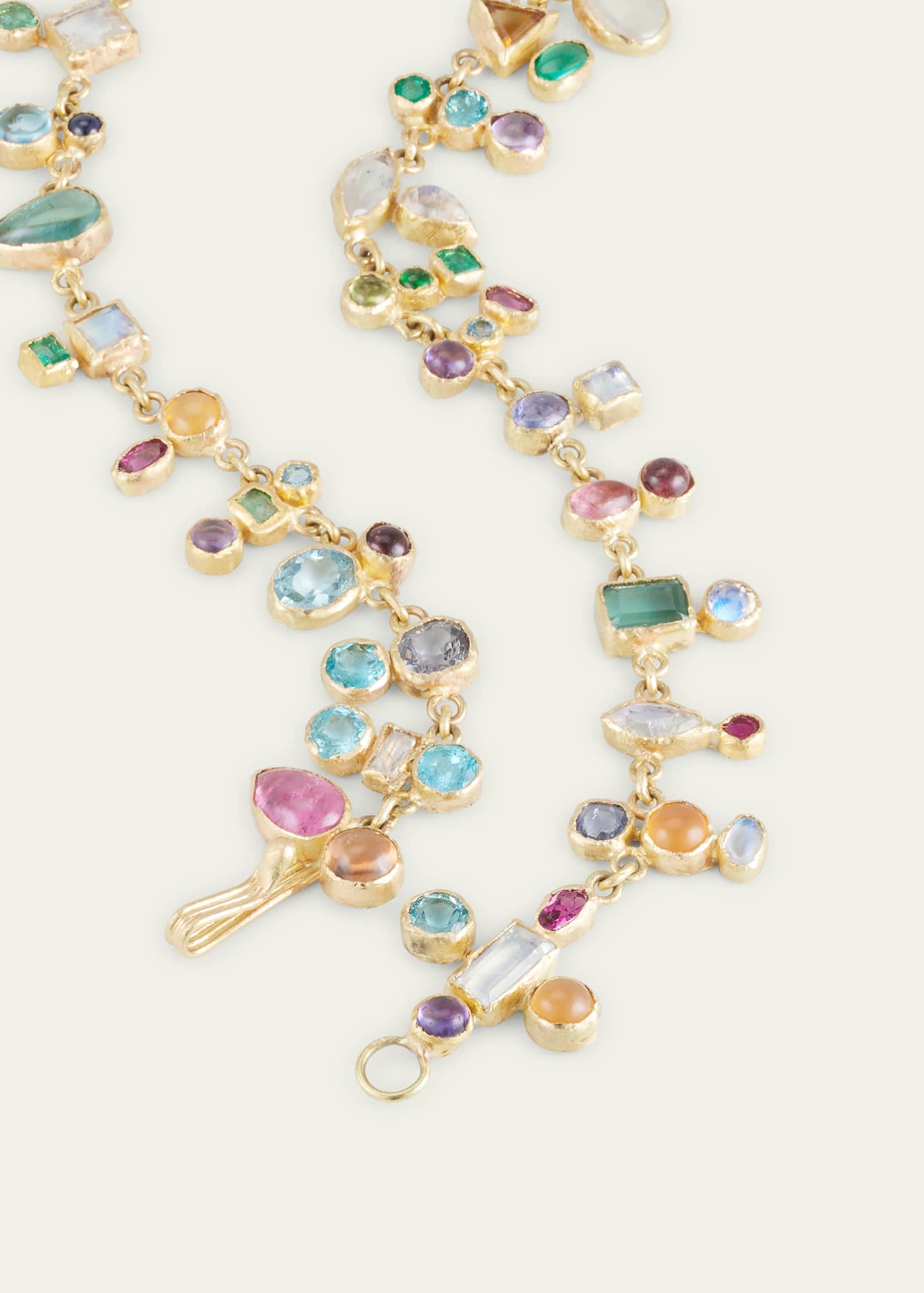 JUDY GEIB 18K Yellow Gold Multi-Gemstone Confetti Necklace Image 4 of 4
