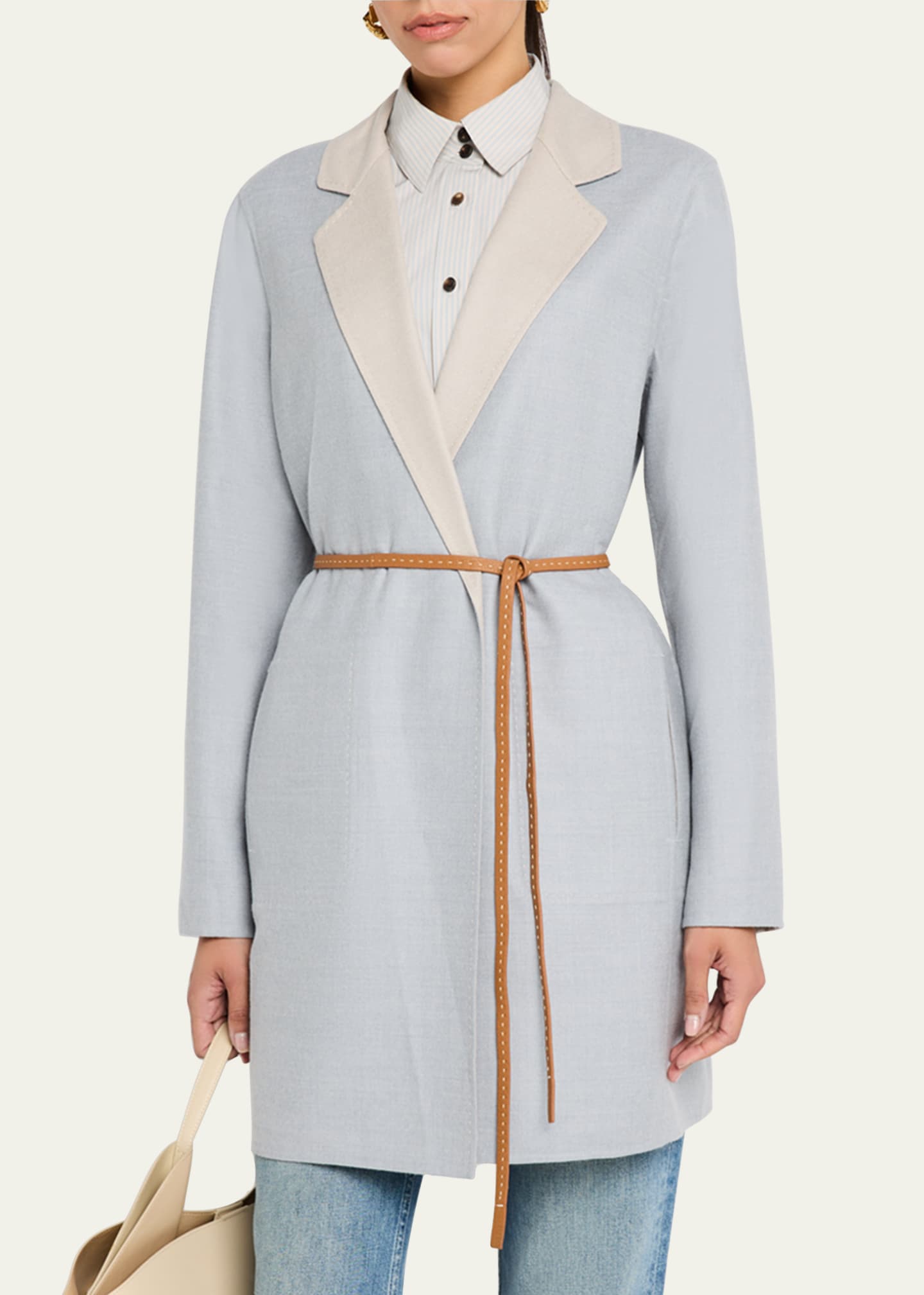 Lafayette 148 New York Belted Reversible Double-Faced Jacket Image 4 of 5