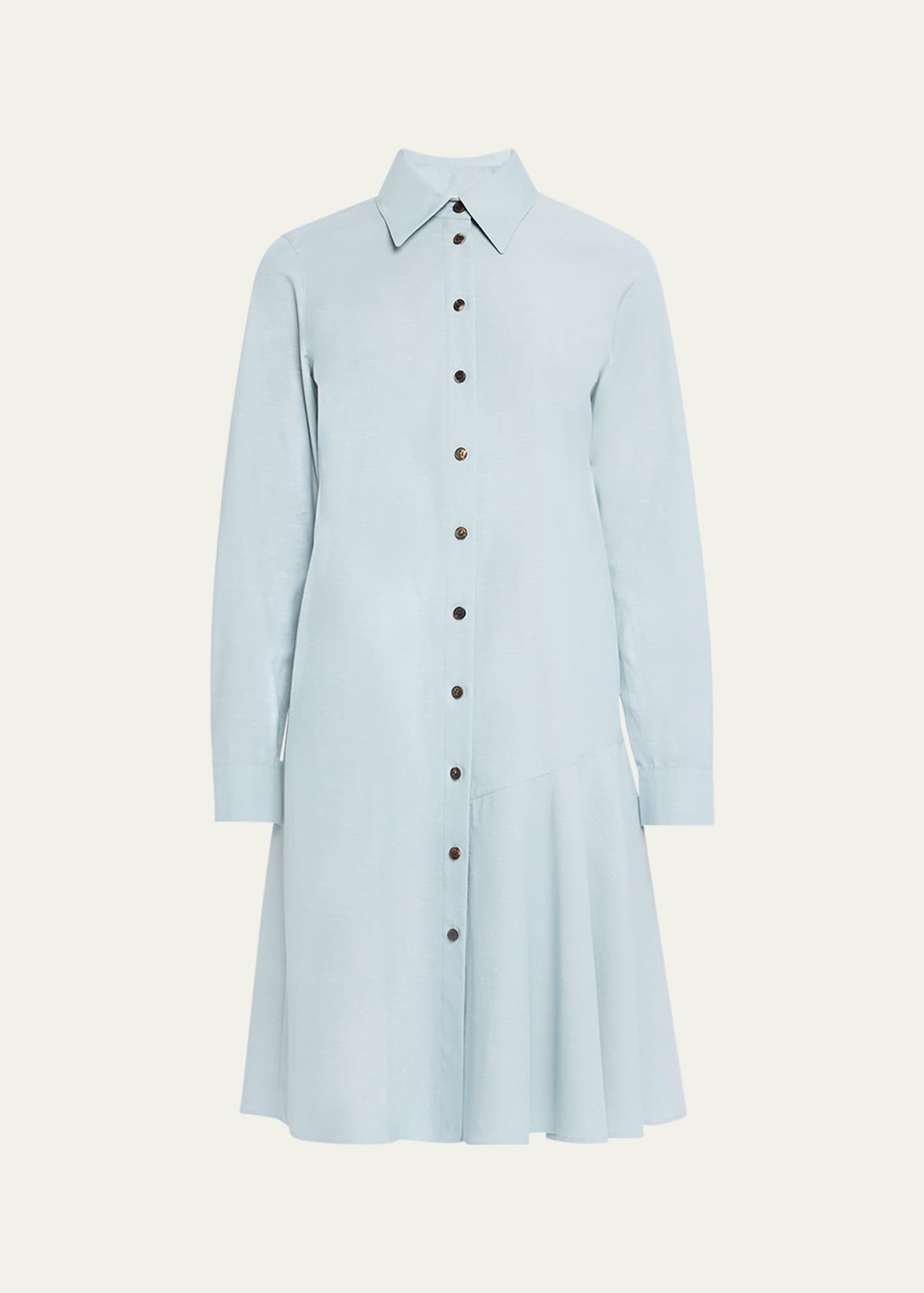 Lafayette 148 New York Flounce Cotton Shirtdress Image 1 of 5