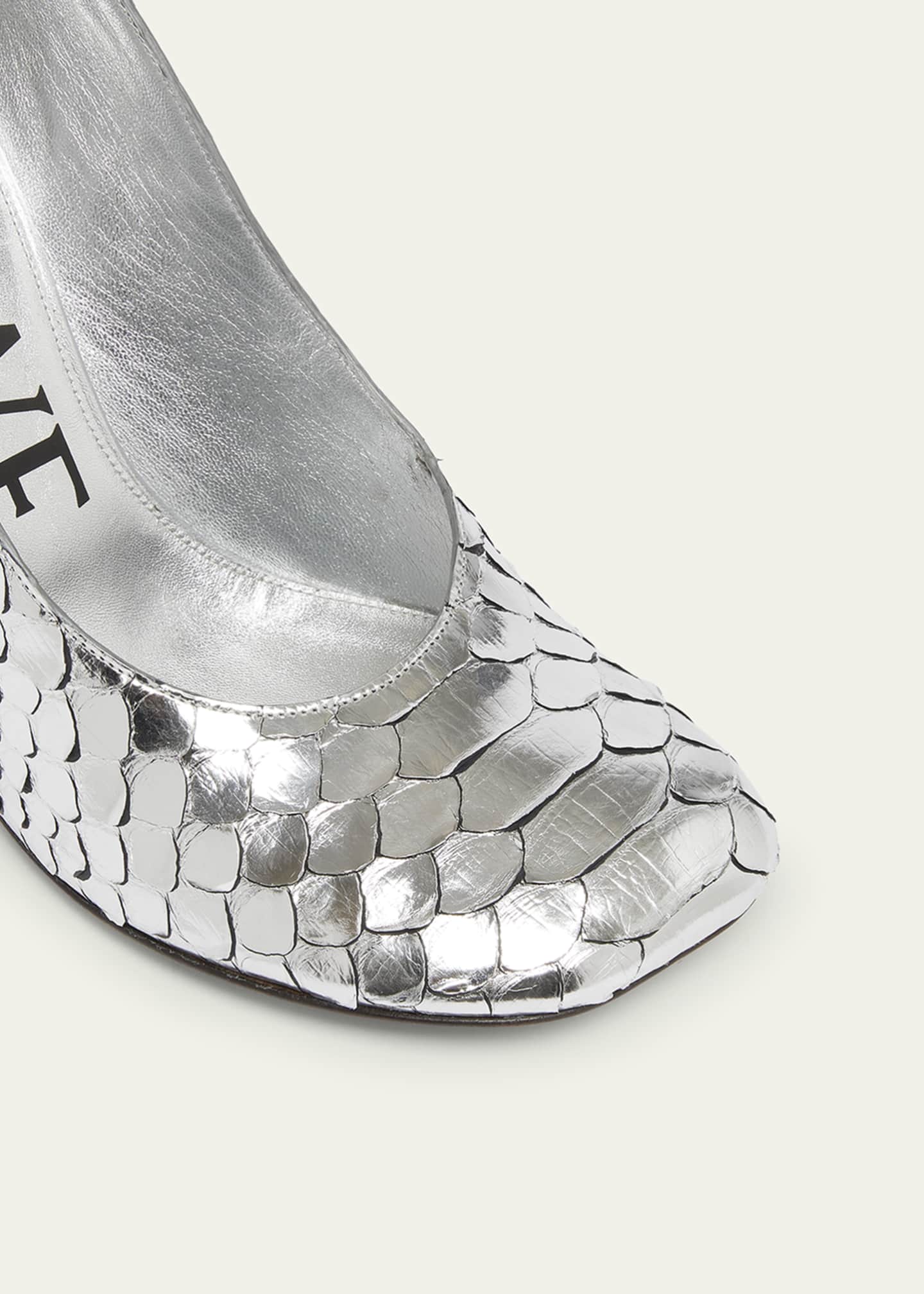 Loewe Toy Metallic Python Pumps - Bergdorf Goodman