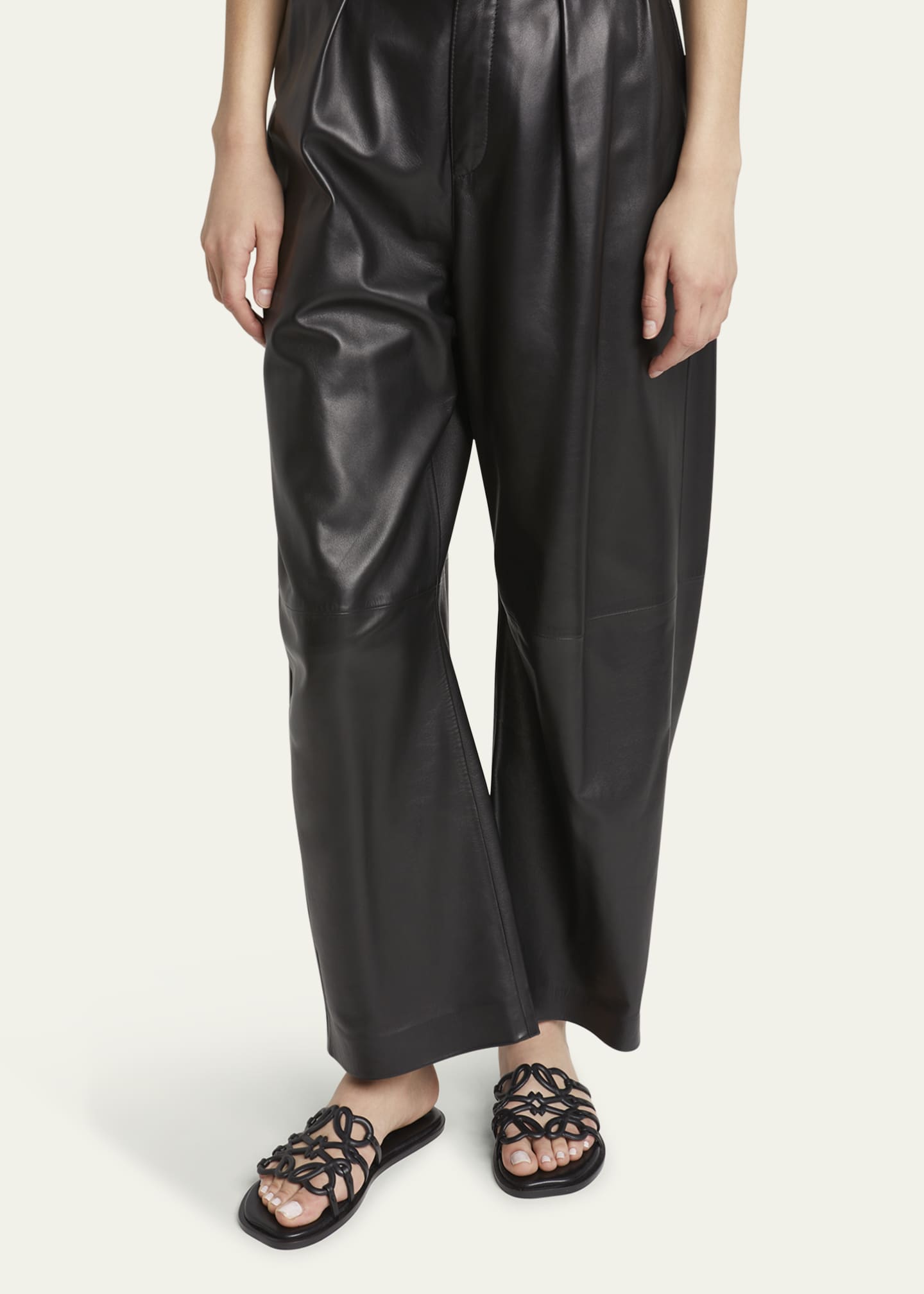 Loewe Petal Leather Anagram Slide Sandals Image 2 of 6