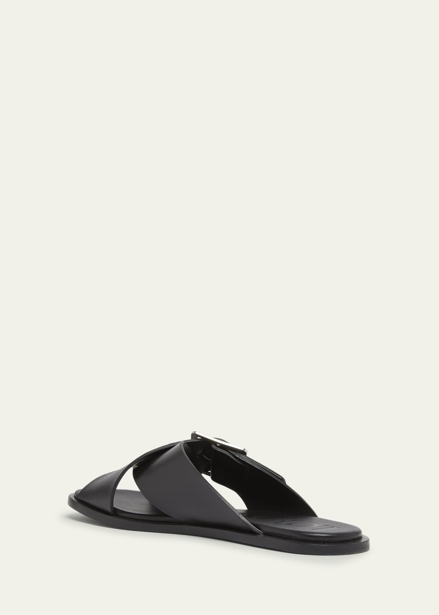 Loewe Petal Leather Crisscross Buckle Slide Sandals Image 4 of 6