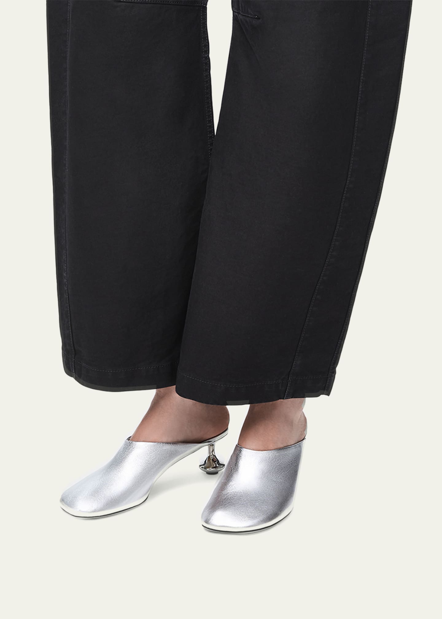 Loewe Toy Metallic Mule Pumps Image 2 of 5
