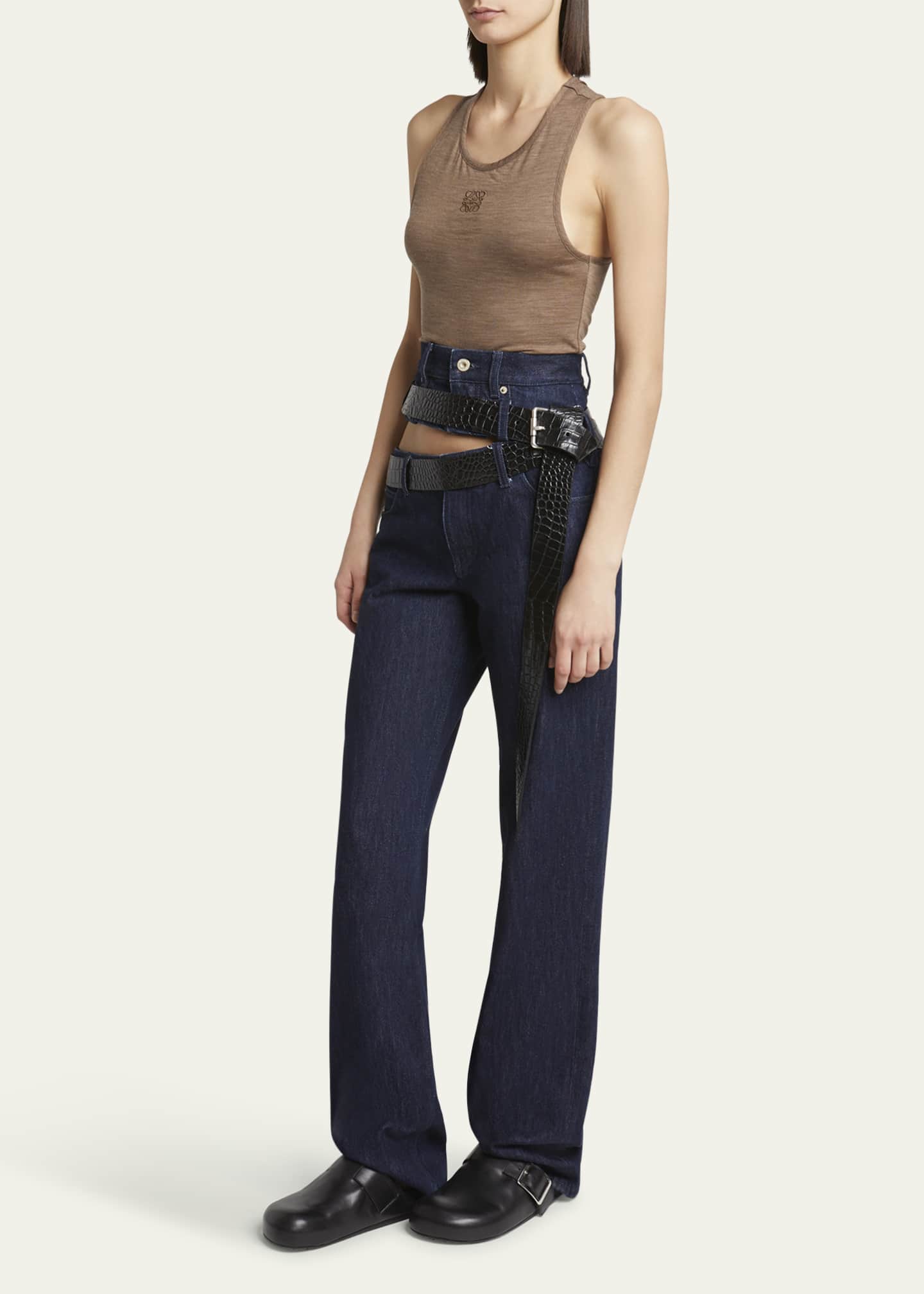 Loewe Leather Buckle Mules Image 3 of 5
