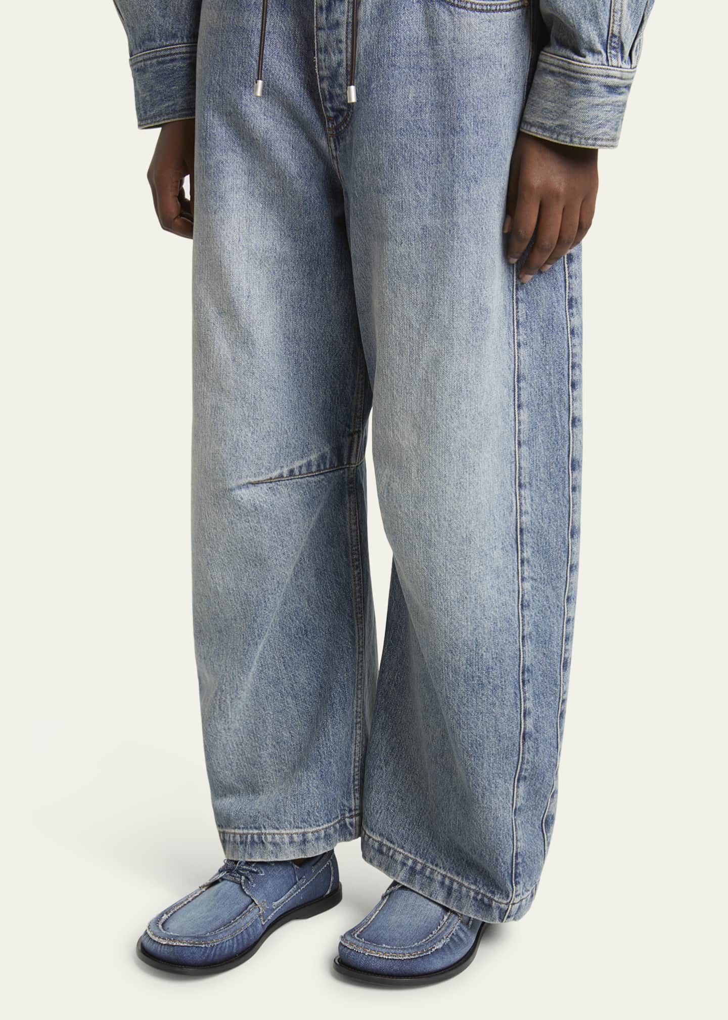 Loewe Campo Denim Boat Loafers Image 2 of 6