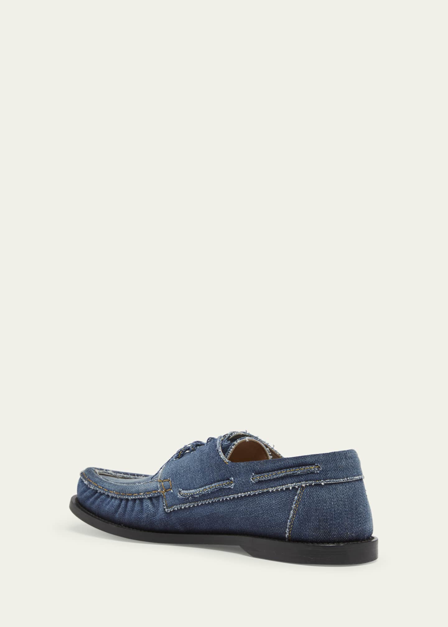 Loewe Campo Denim Boat Loafers Image 4 of 6