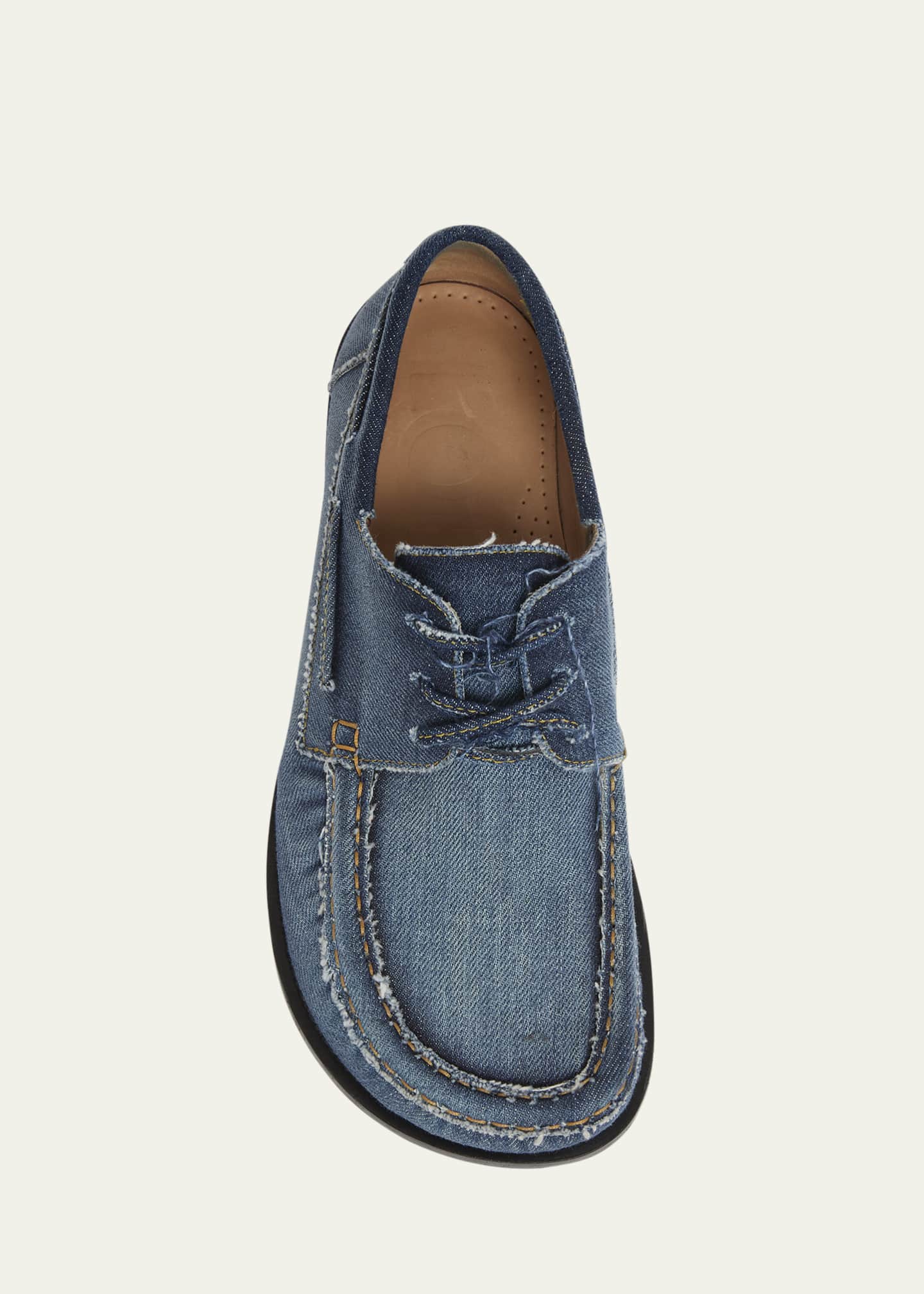 Loewe Campo Denim Boat Loafers Image 6 of 6