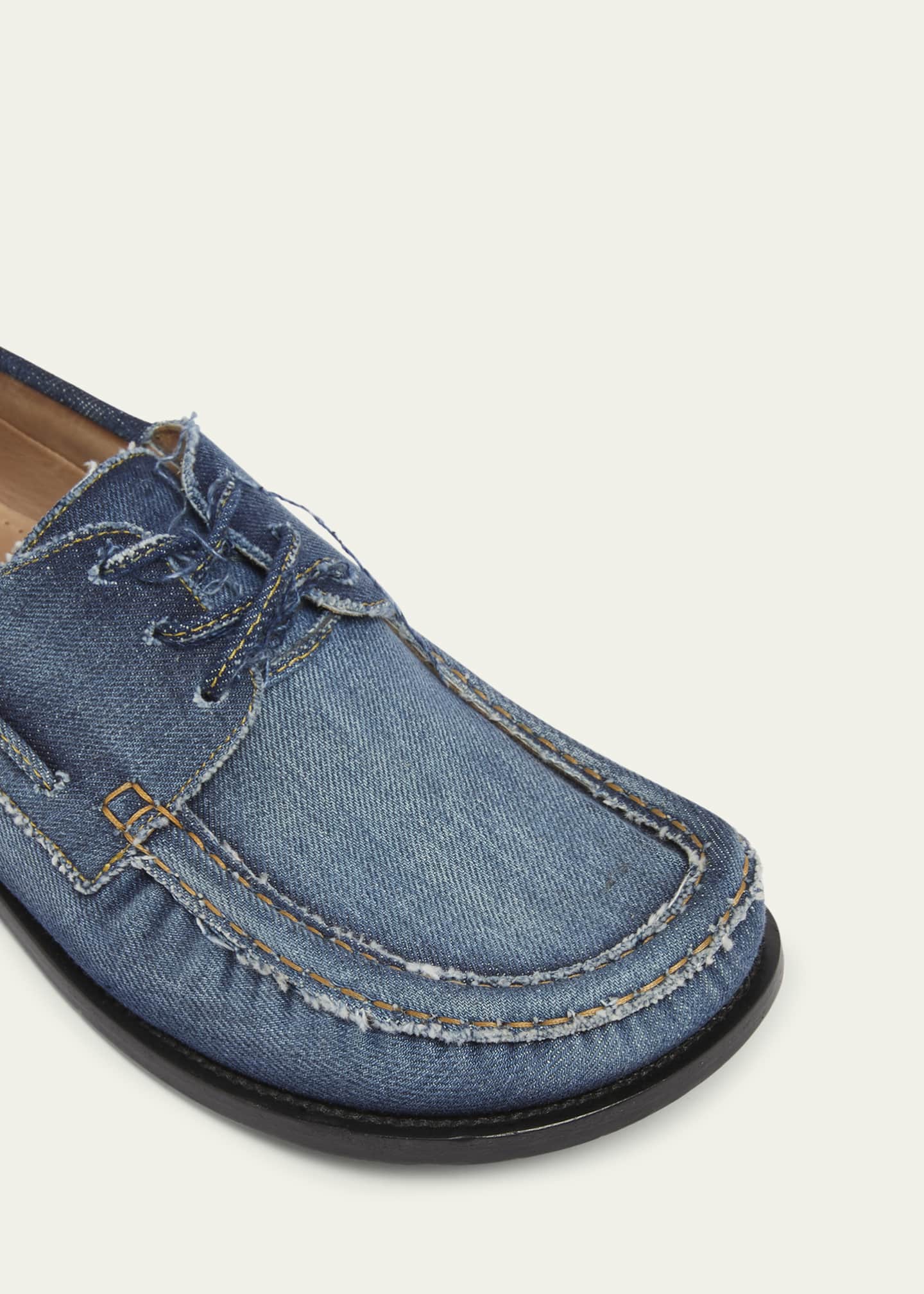 Loewe Campo Denim Boat Loafers Image 5 of 6