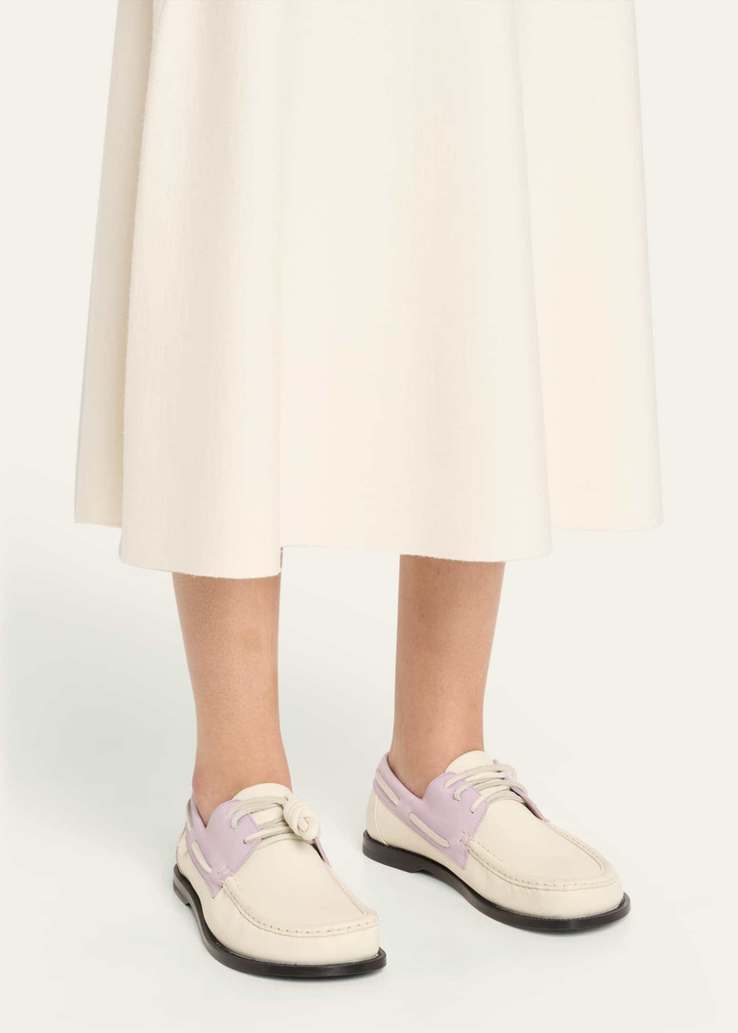Loewe Campo Leather Boat Loafers Image 2 of 6