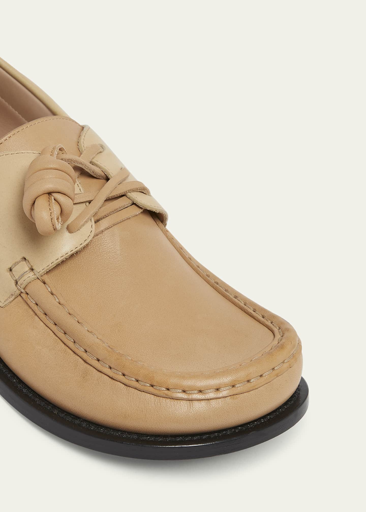 Loewe Campo Leather Boat Loafers Image 5 of 6