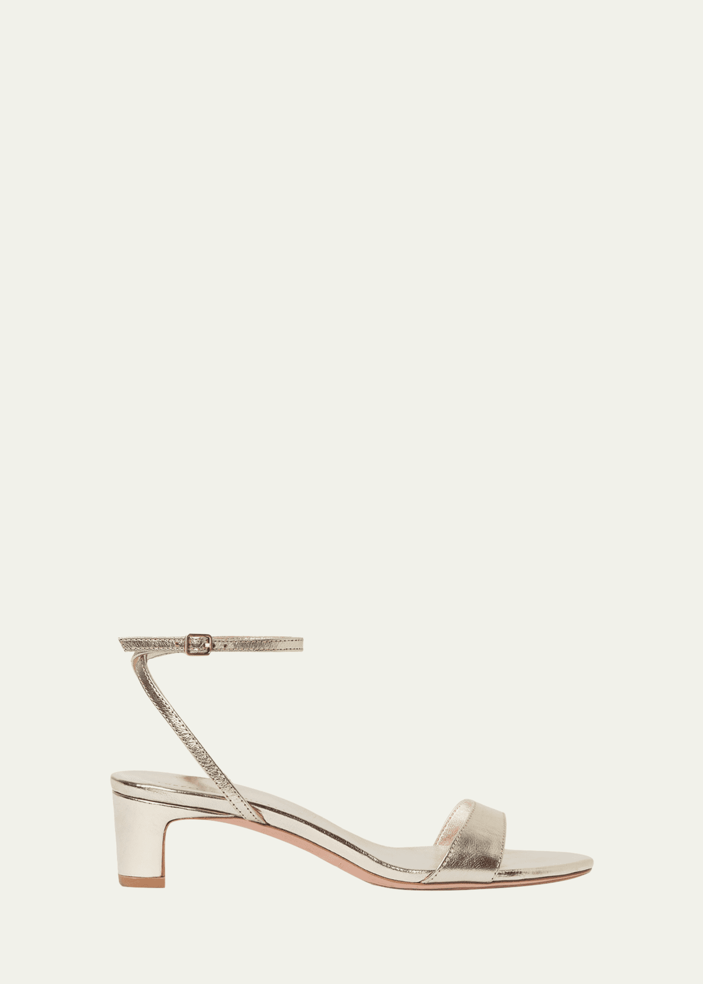 Loeffler Randall Alice Metallic Leather Kitten-Heel Sandals