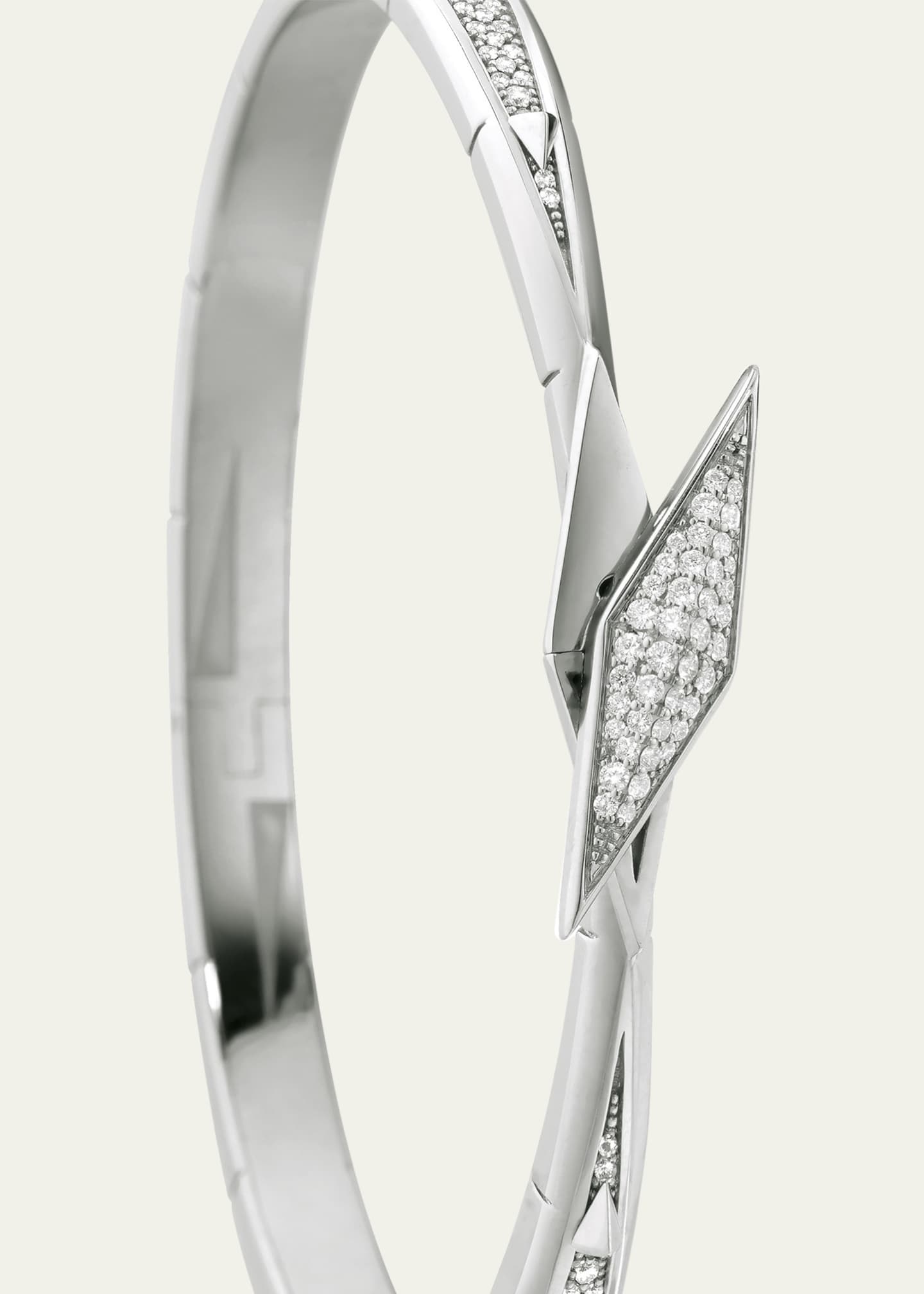 Monica Rich Kosann Points North Sterling Silver Pave Sapphire Cuff, Large Image 2 of 2