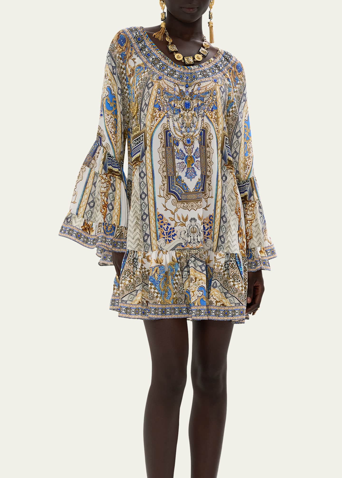 Camilla Make Me Your Mosaic A-Line Frill Dress Image 4 of 4