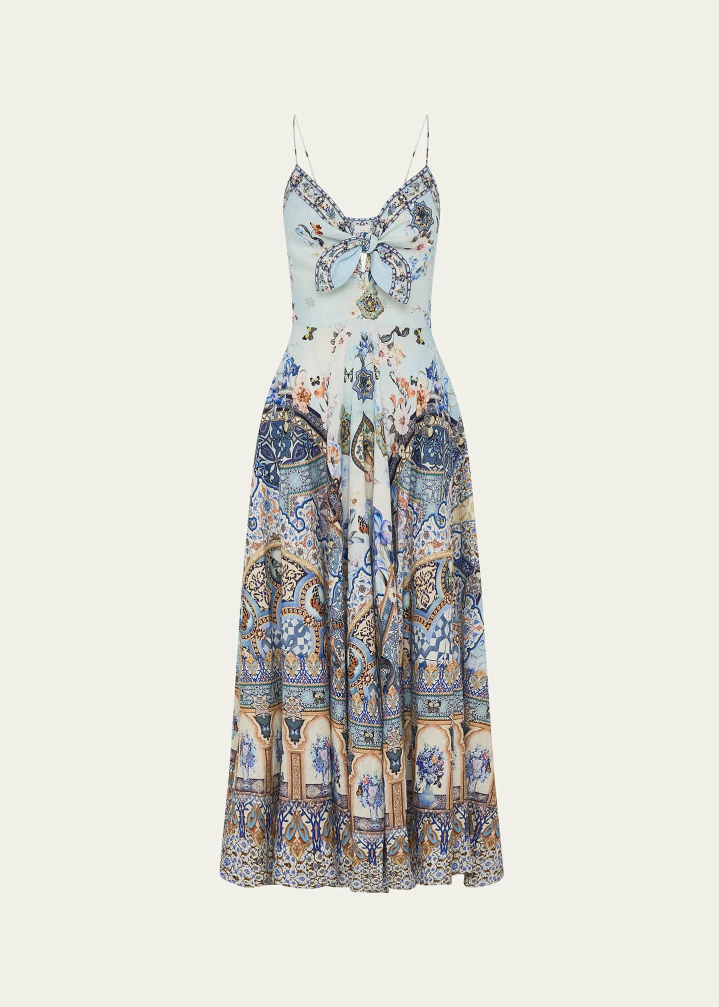 Camilla Al Manial Palace Memoirs Tie-Front Maxi Dress Image 1 of 4