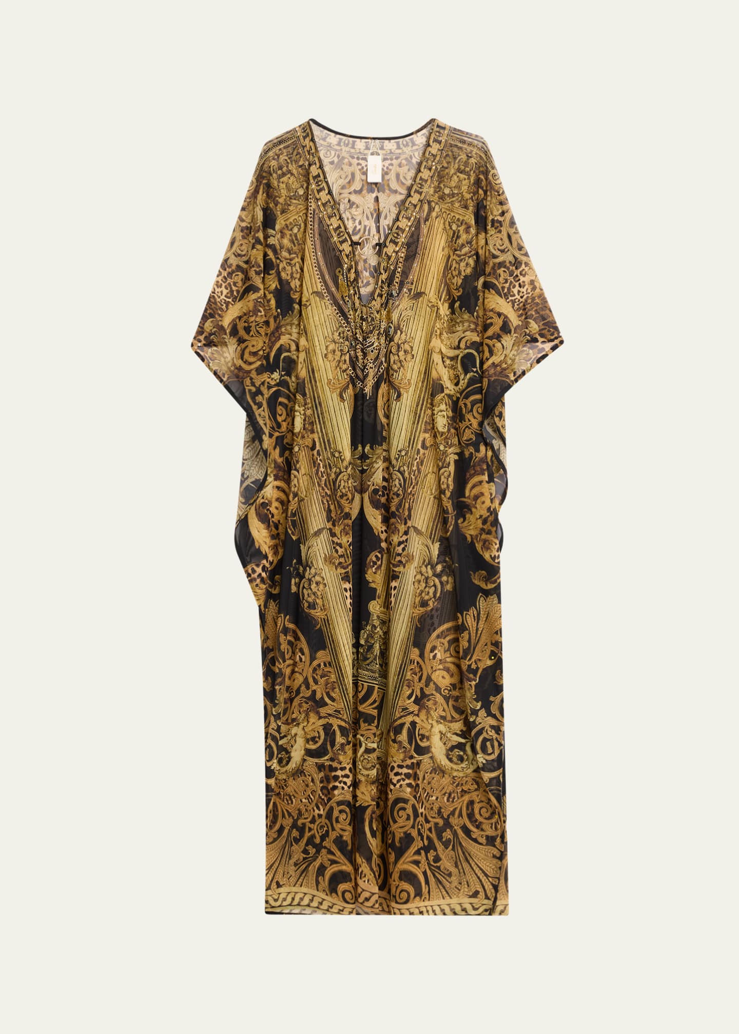 Camilla Era of Empires Stretch Mesh Kaftan Image 1 of 5