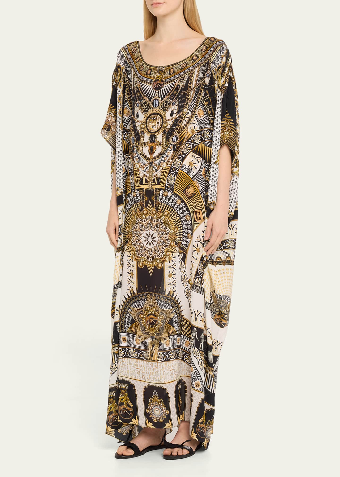 Camilla Temples of Dendara Round-Neck Kaftan Image 2 of 5