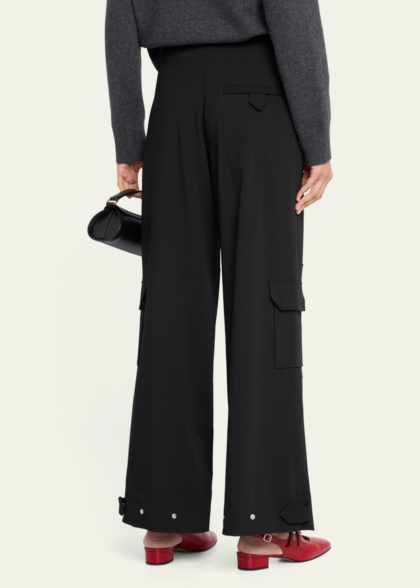 Ganni Twill Suiting Cargo Pants Image 3 of 5