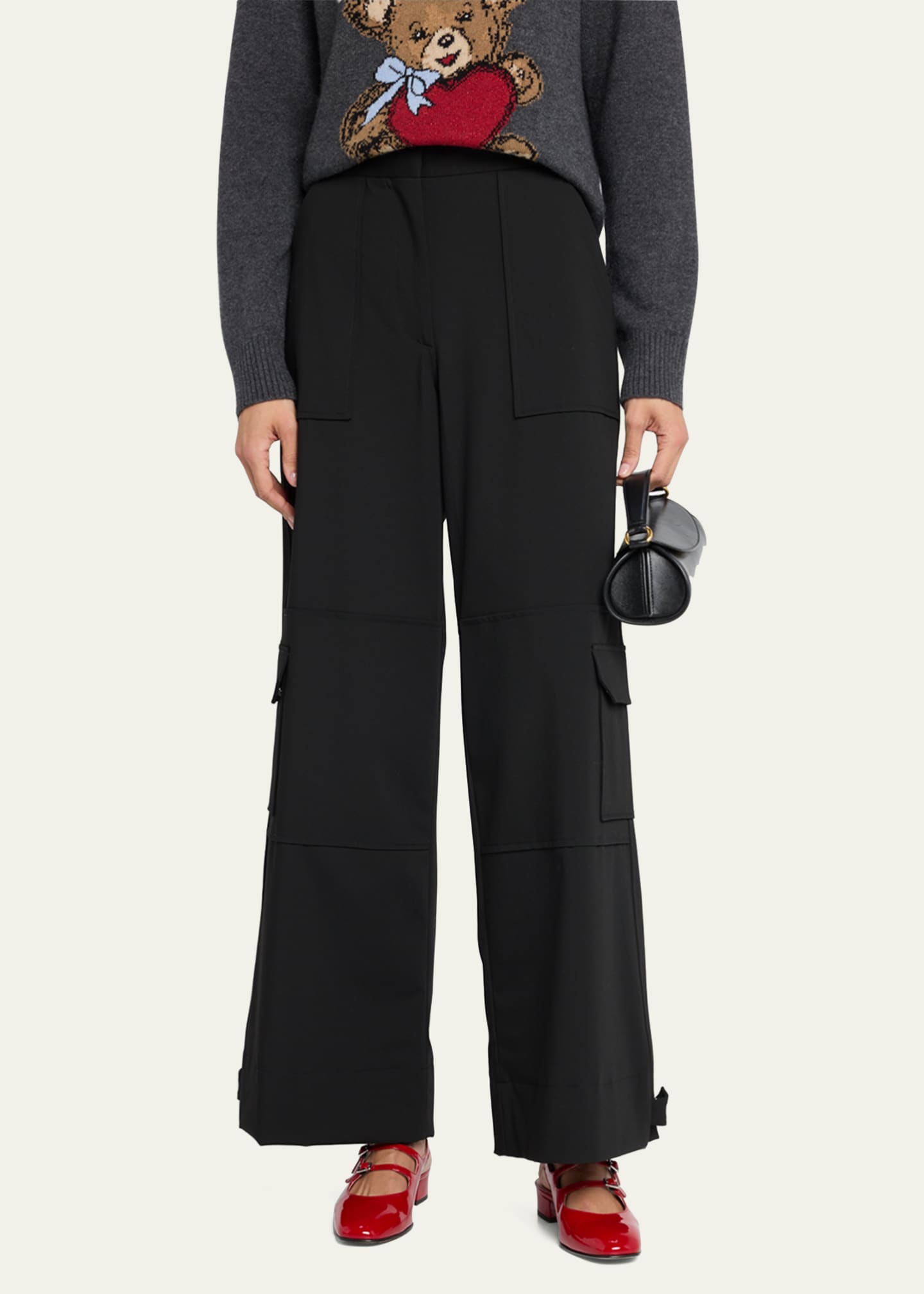 Ganni Twill Suiting Cargo Pants Image 4 of 5