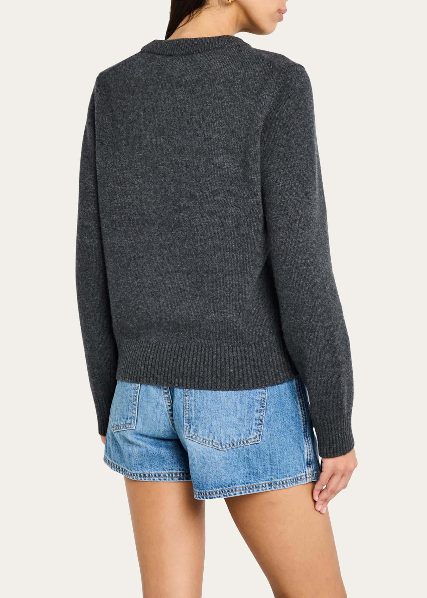 Ganni Wool Graphic Bear Crewneck Sweater Image 3 of 5