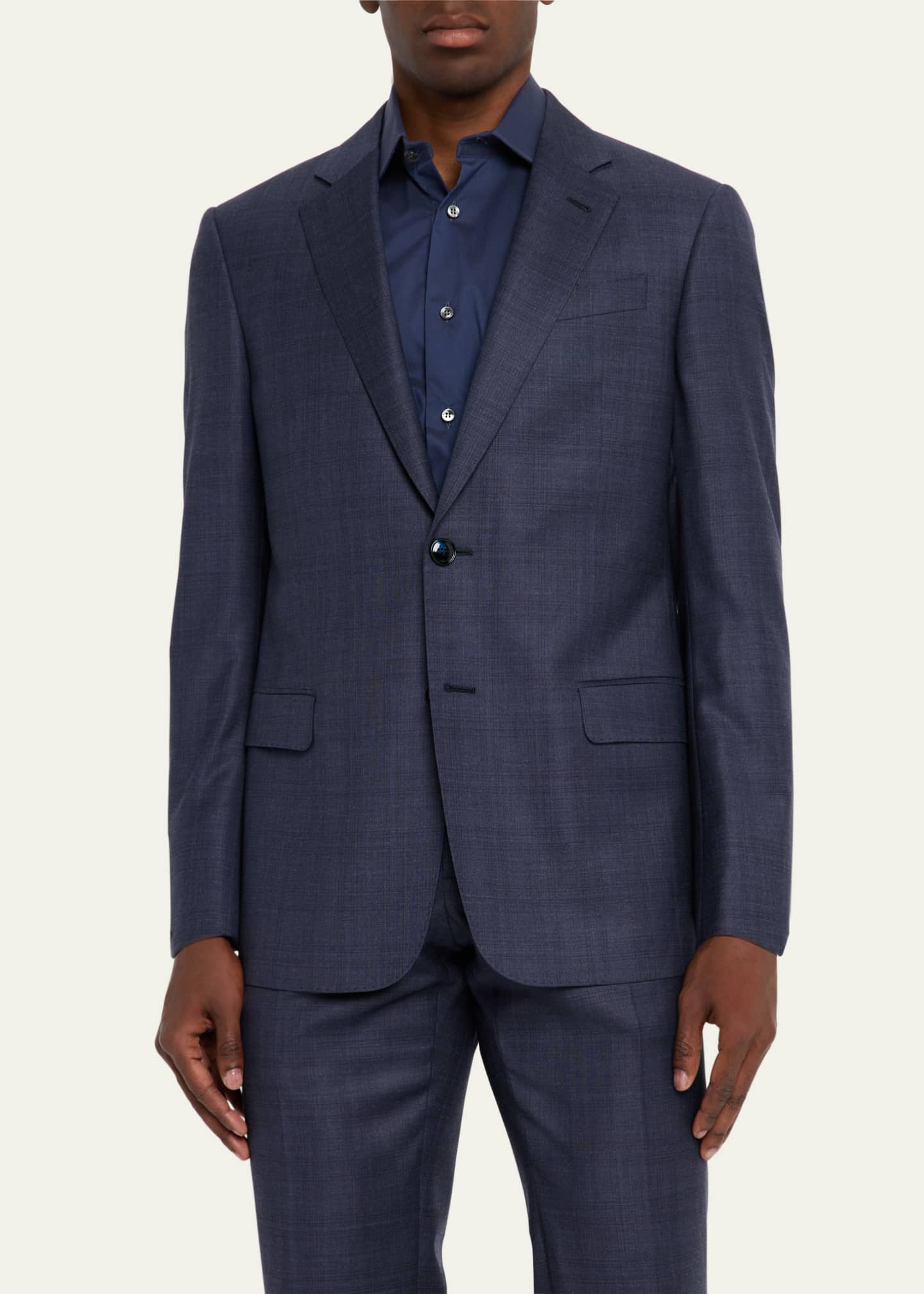 Giorgio Armani Men's Patterned Wool Suit Image 4 of 8