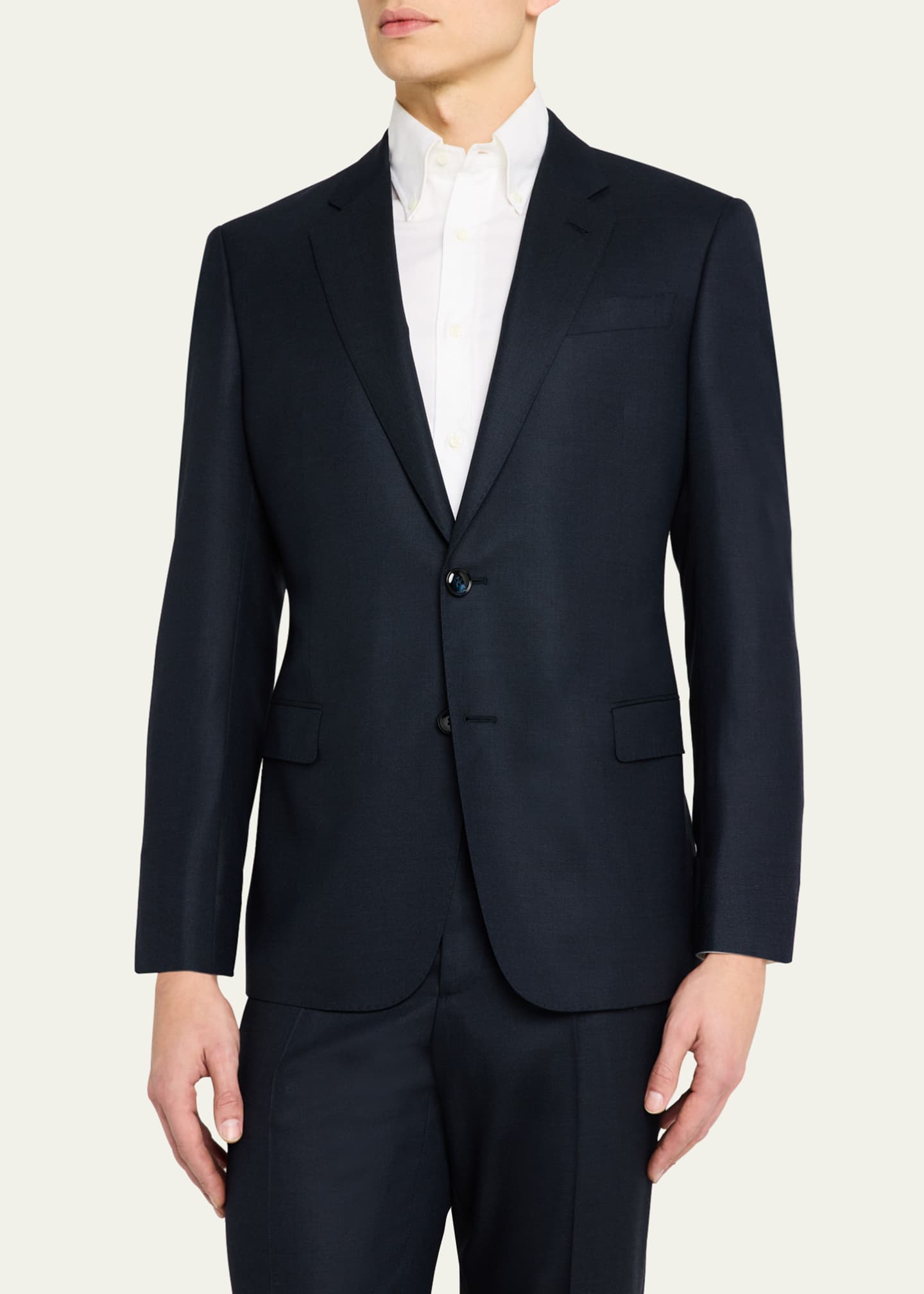 Giorgio Armani Men's Textured Super 180s Wool Suit Image 4 of 8