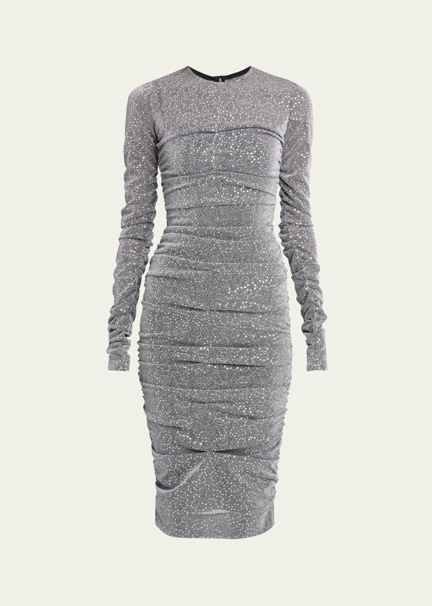 Dolce&Gabbana Sequined Body-Con Ruched Dress Image 1 of 5
