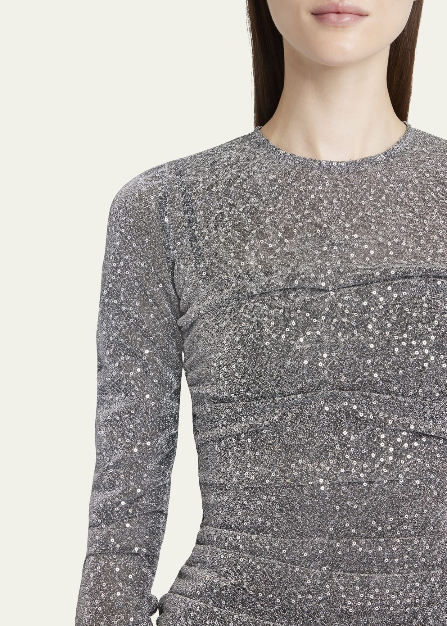 Dolce&Gabbana Sequined Body-Con Ruched Dress Image 5 of 5