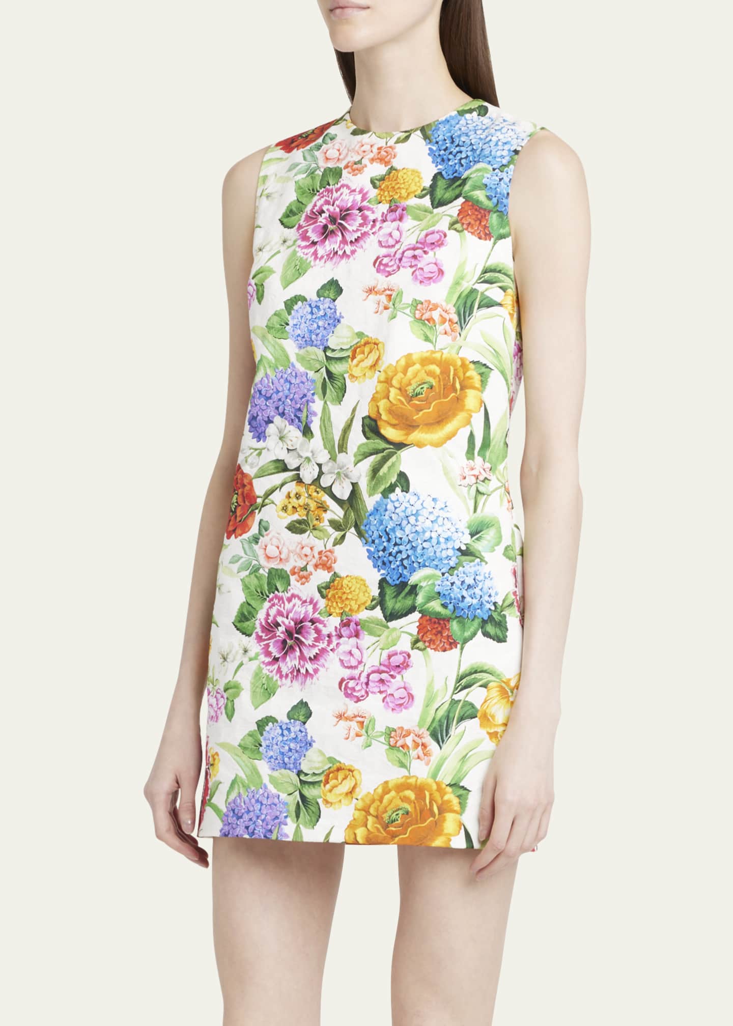 Dolce&Gabbana Floral Jacquard Mini Dress Image 4 of 5
