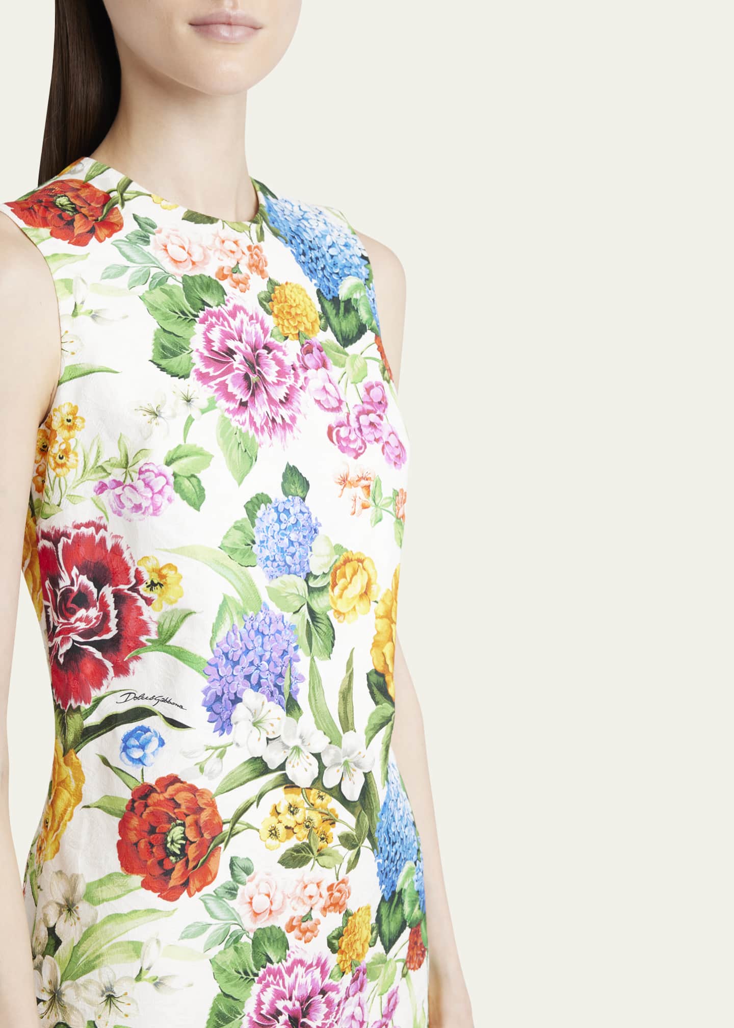 Dolce&Gabbana Floral Jacquard Mini Dress Image 5 of 5