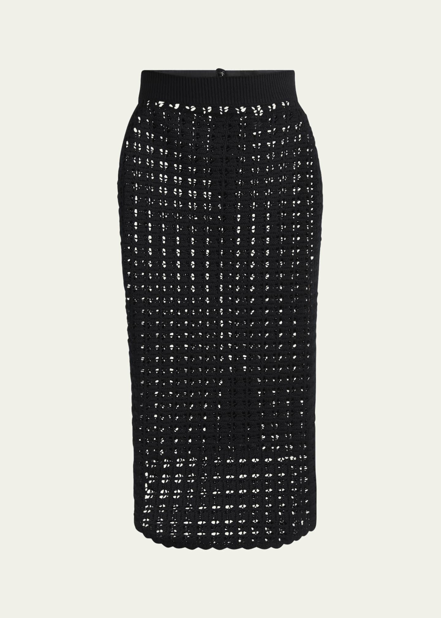 Dolce&Gabbana Crochet Pencil Midi Skirt Image 1 of 5