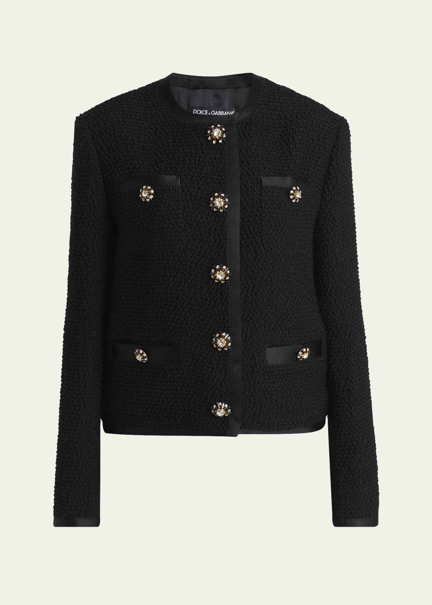 Dolce&Gabbana Jeweled Button Boucle Jacket Image 1 of 5